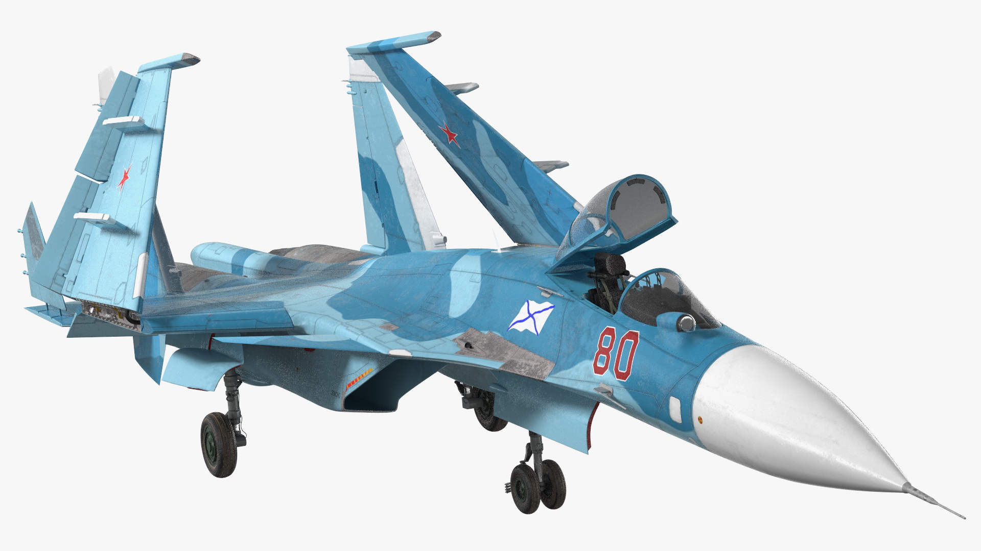 3D SU 33 Folded Wings model