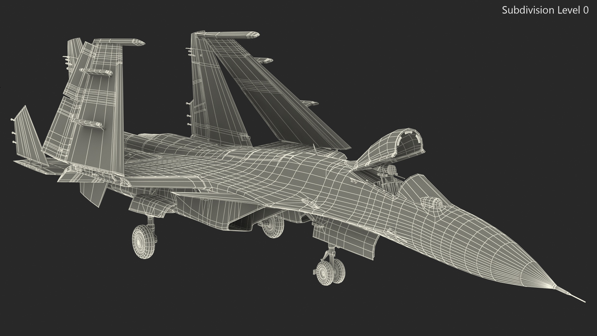 3D SU 33 Folded Wings model
