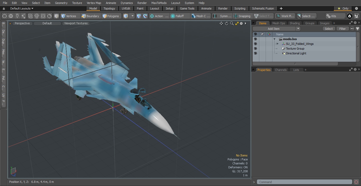 3D SU 33 Folded Wings model