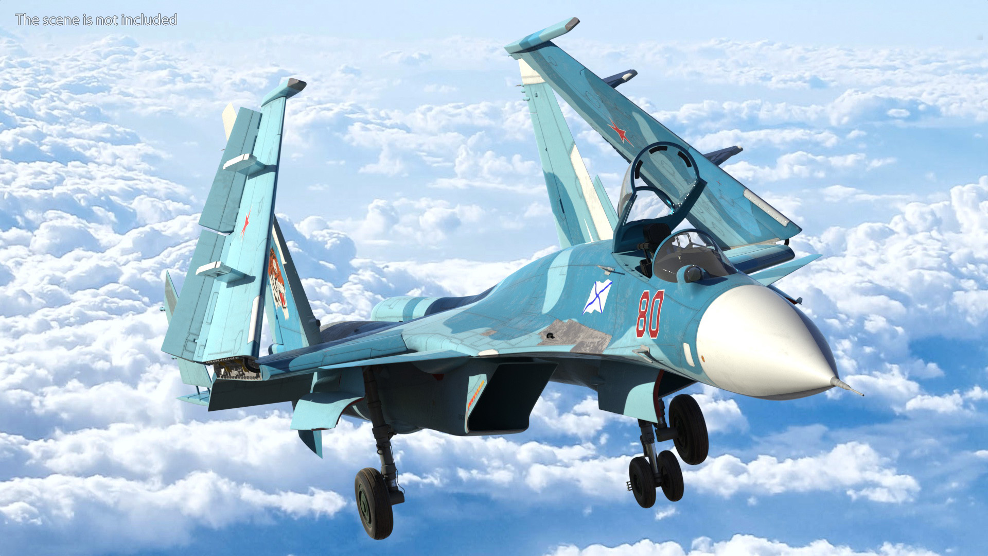 3D SU 33 Folded Wings model