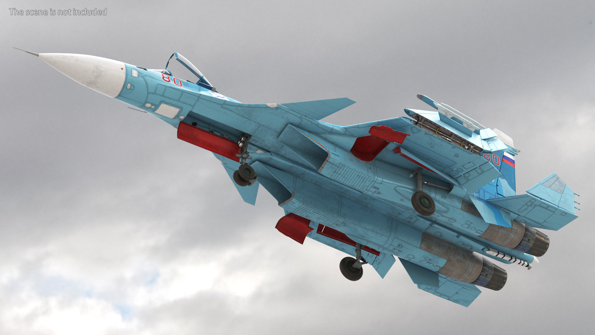 3D SU 33 Folded Wings model