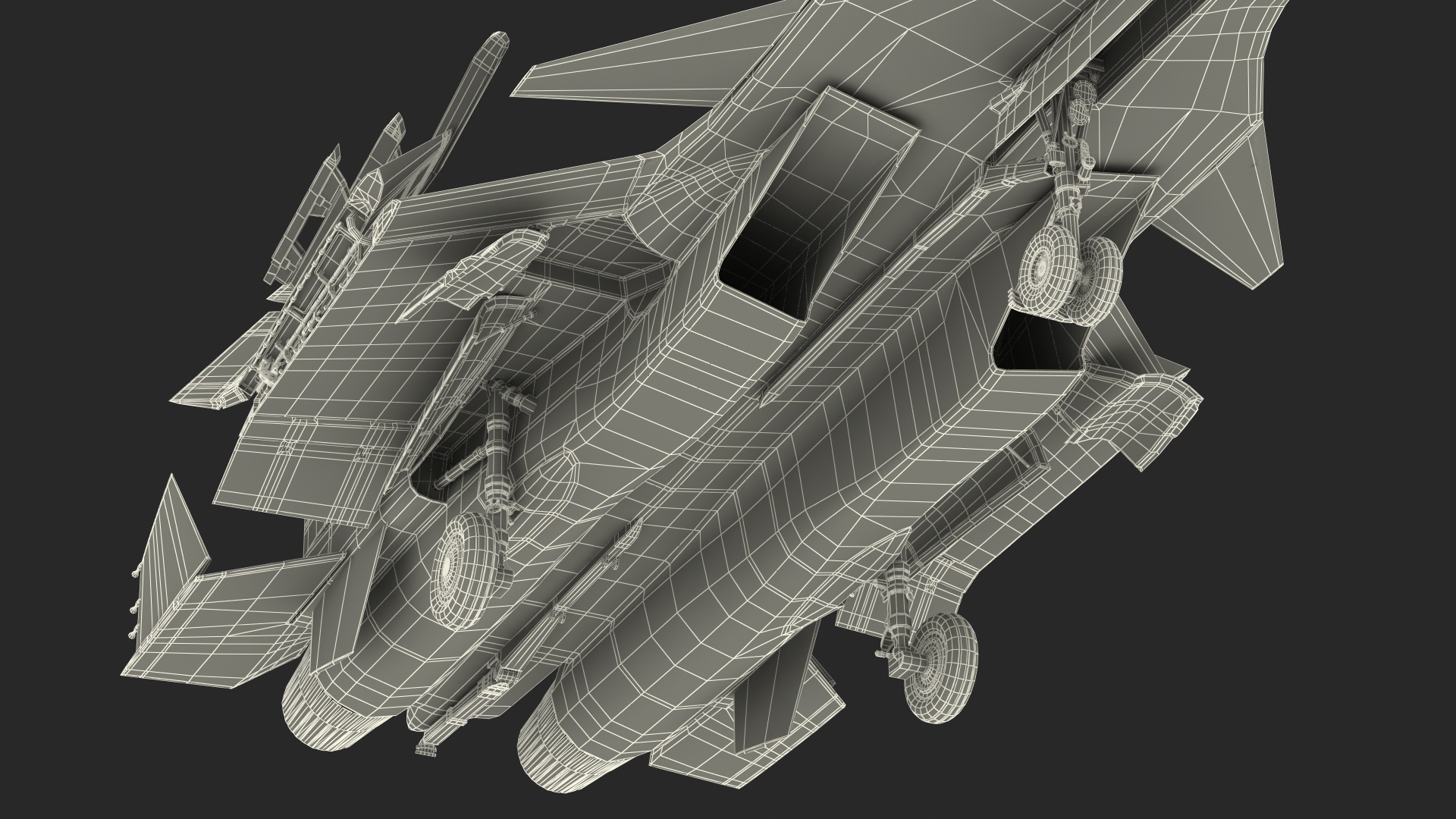 3D SU 33 Folded Wings model