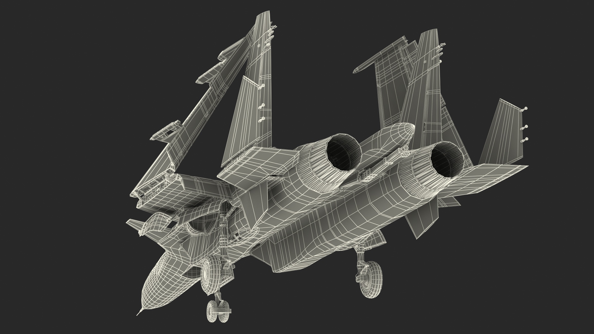 3D SU 33 Folded Wings model