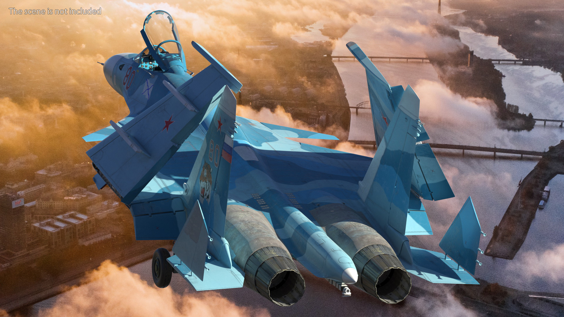 3D SU 33 Folded Wings model