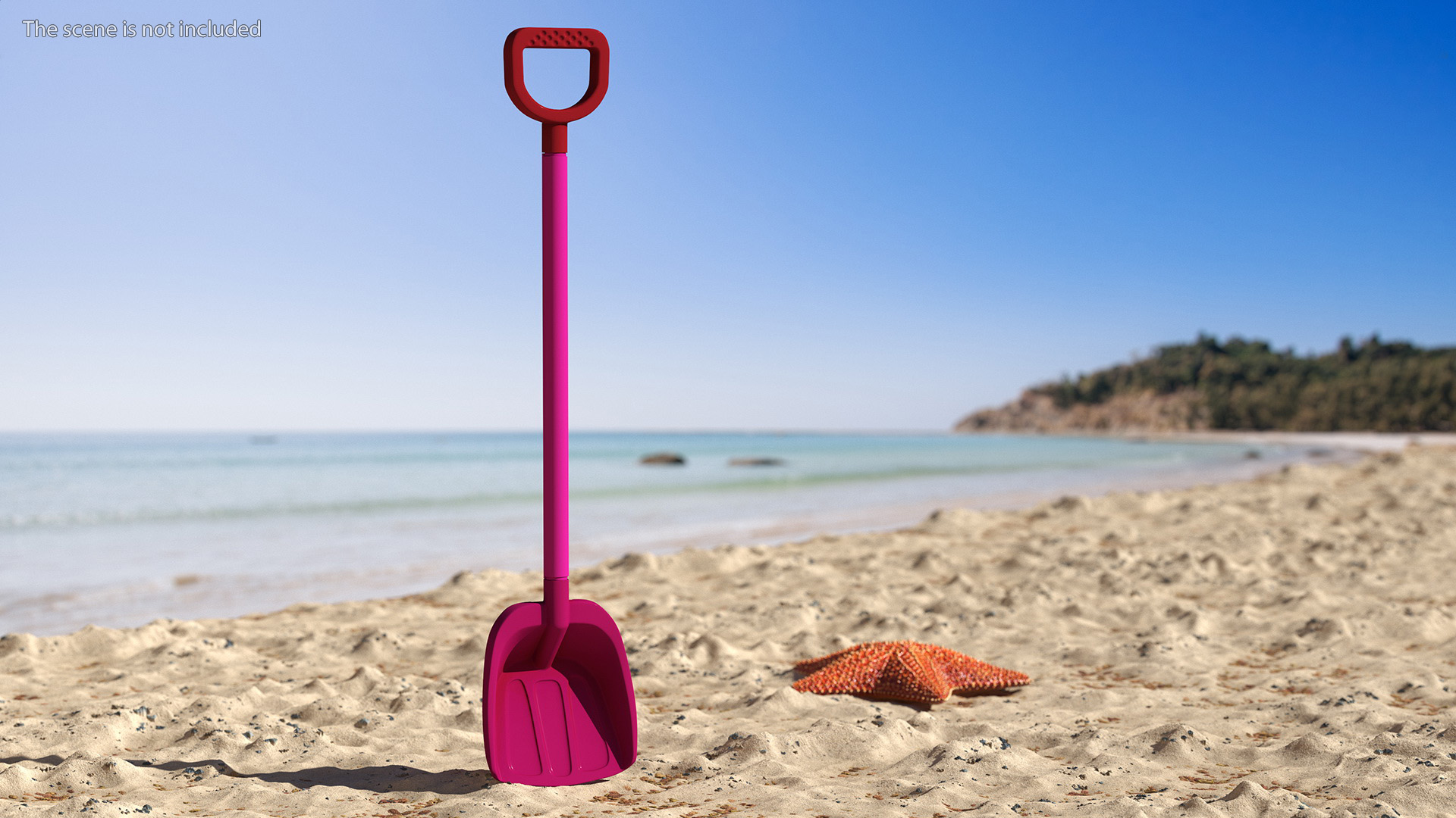Plastic Beach Spade Pink 3D model