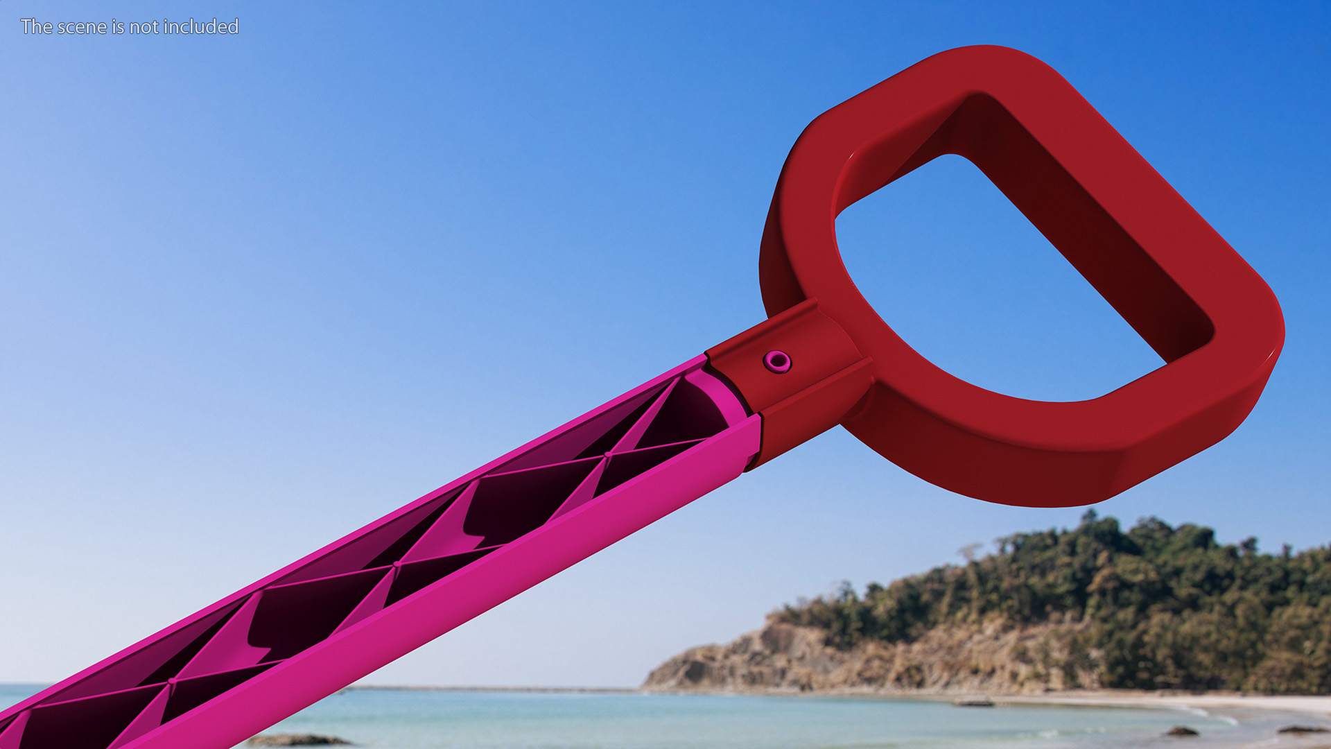 Plastic Beach Spade Pink 3D model