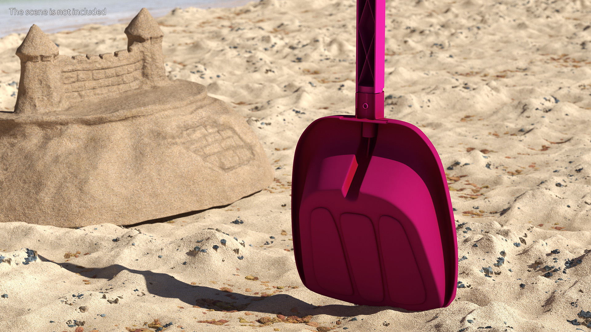 Plastic Beach Spade Pink 3D model