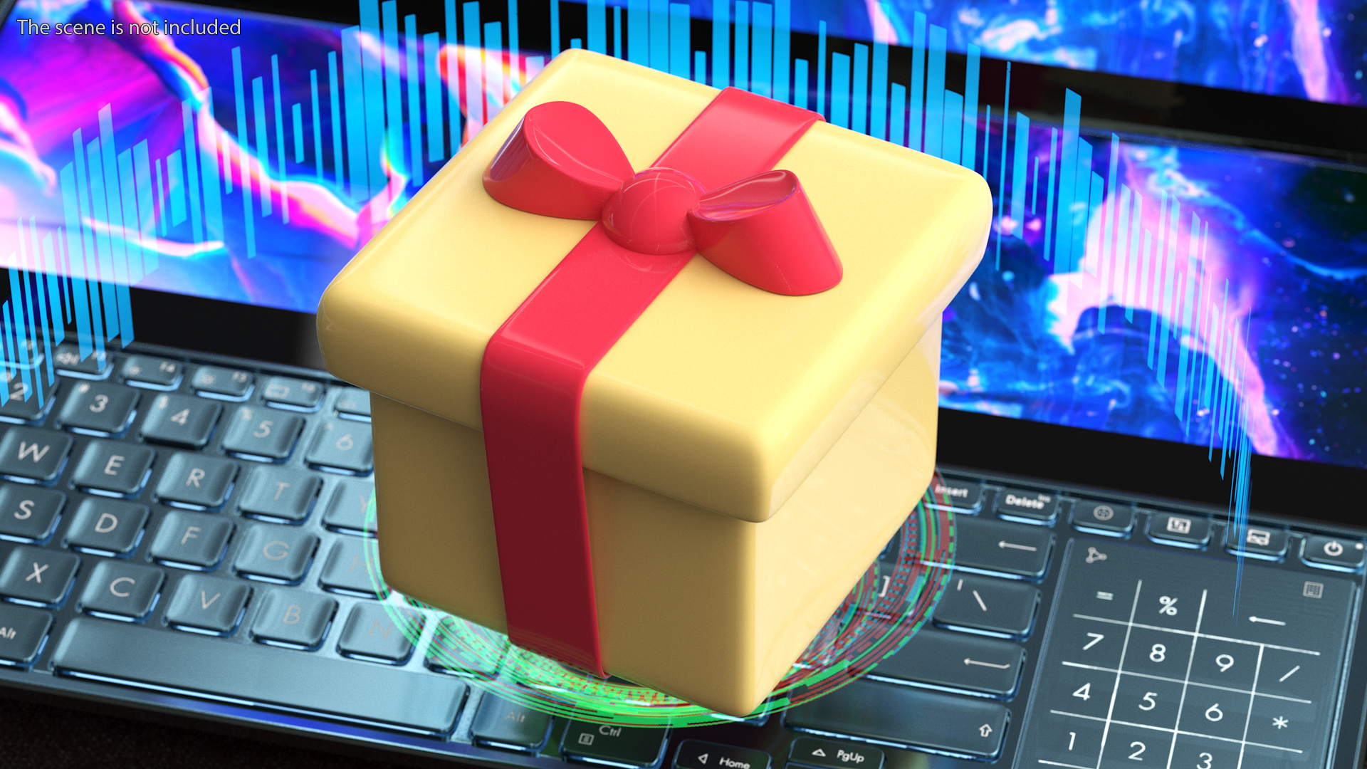 3D Wrapped Gift Emoji model
