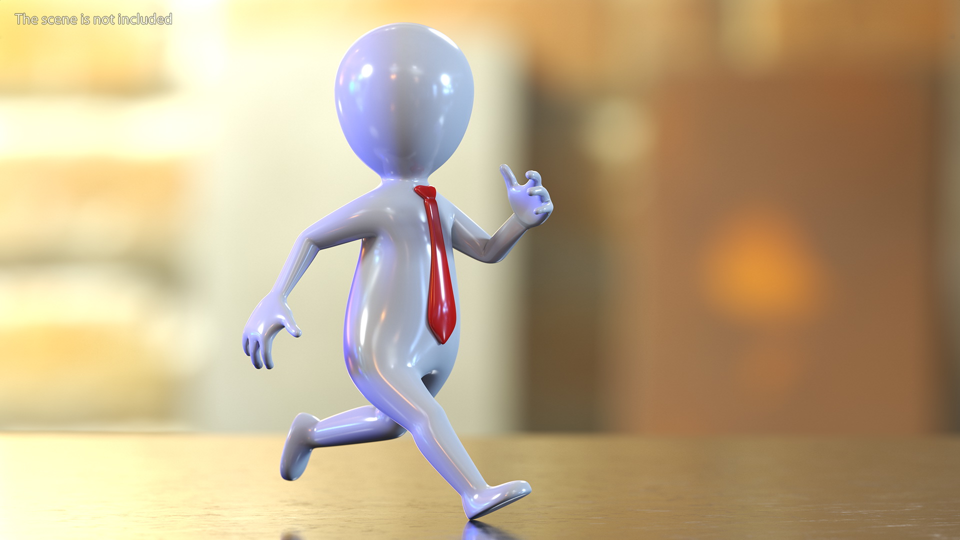 Stickman With Red Tie Rigged for Modo 3D