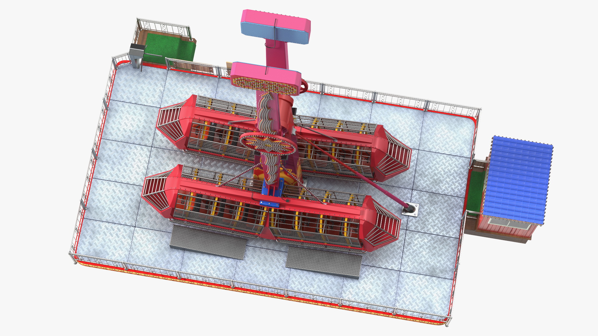 3D model Kamikaze Ranger Ride Attraction OFF