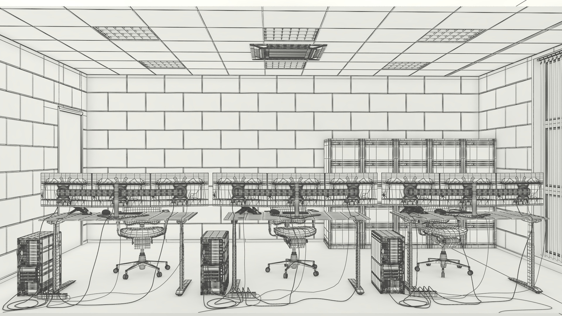 Security Control Room Interior Fur - view 7