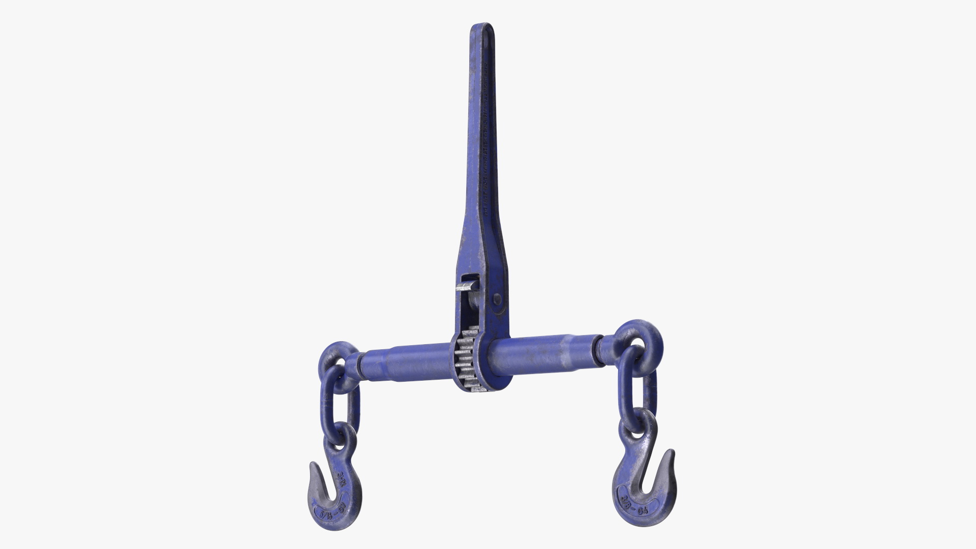 3D Worn Ratchet Coupling Device Blue model