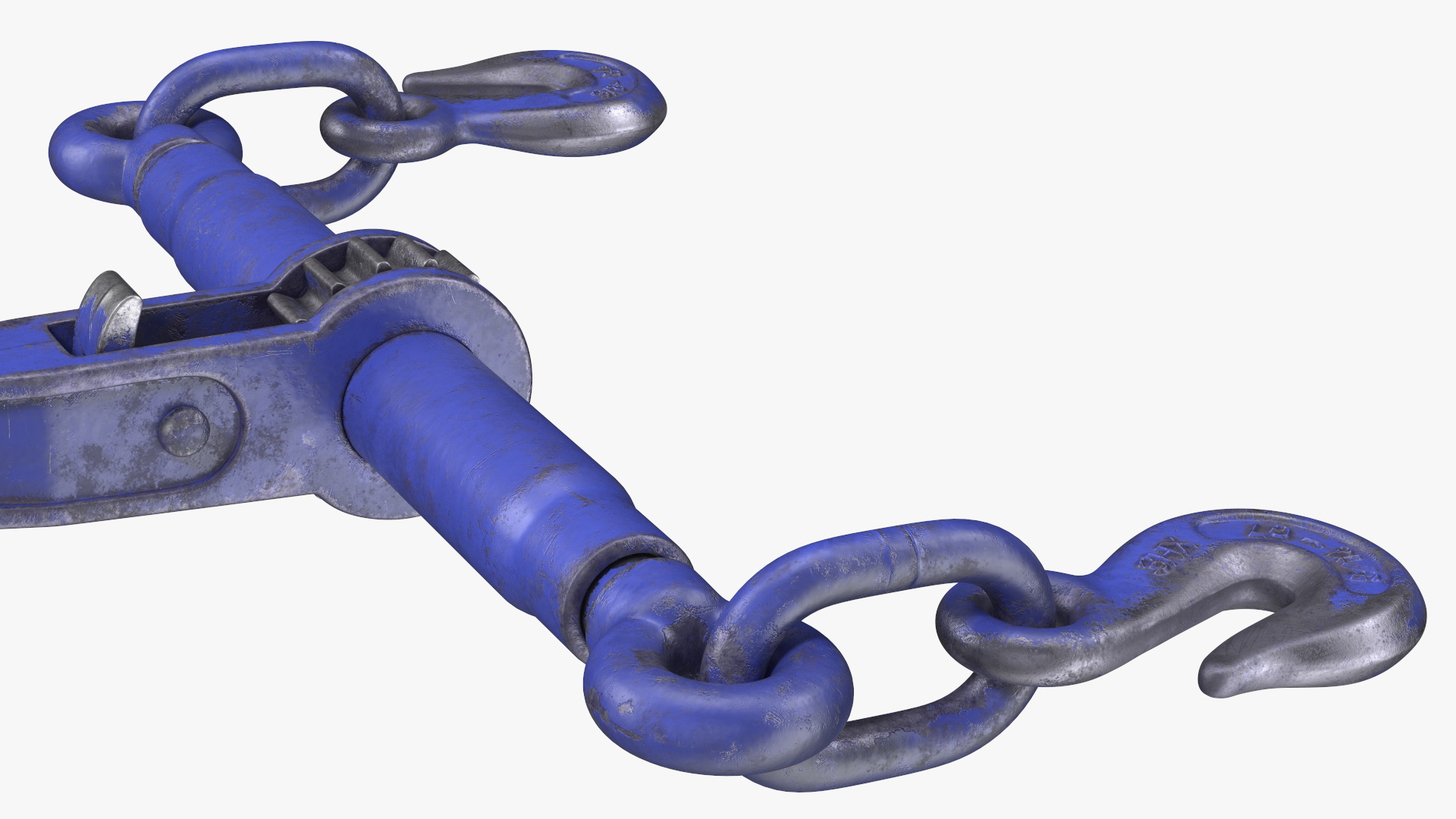 3D Worn Ratchet Coupling Device Blue model