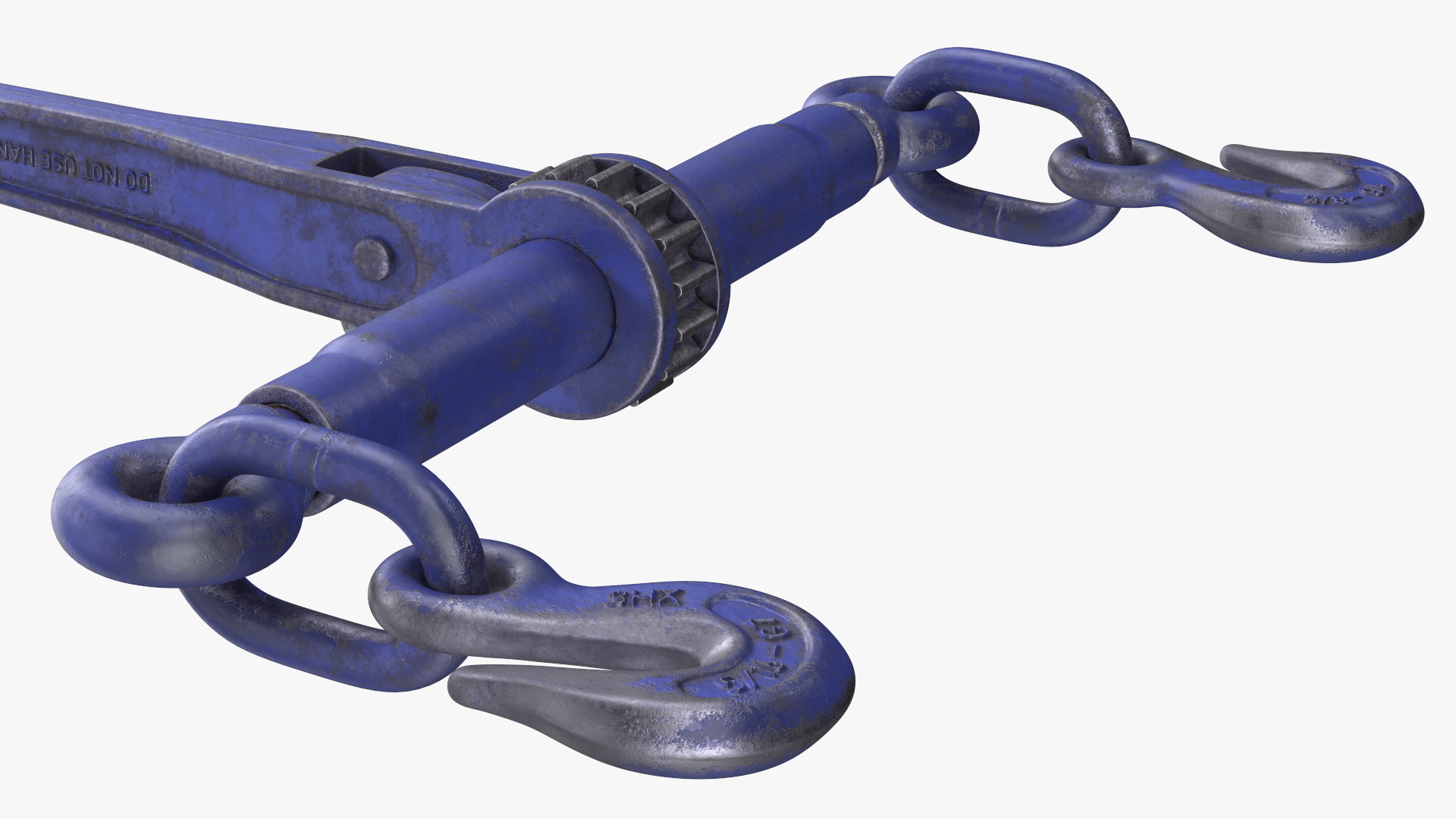 3D Worn Ratchet Coupling Device Blue model