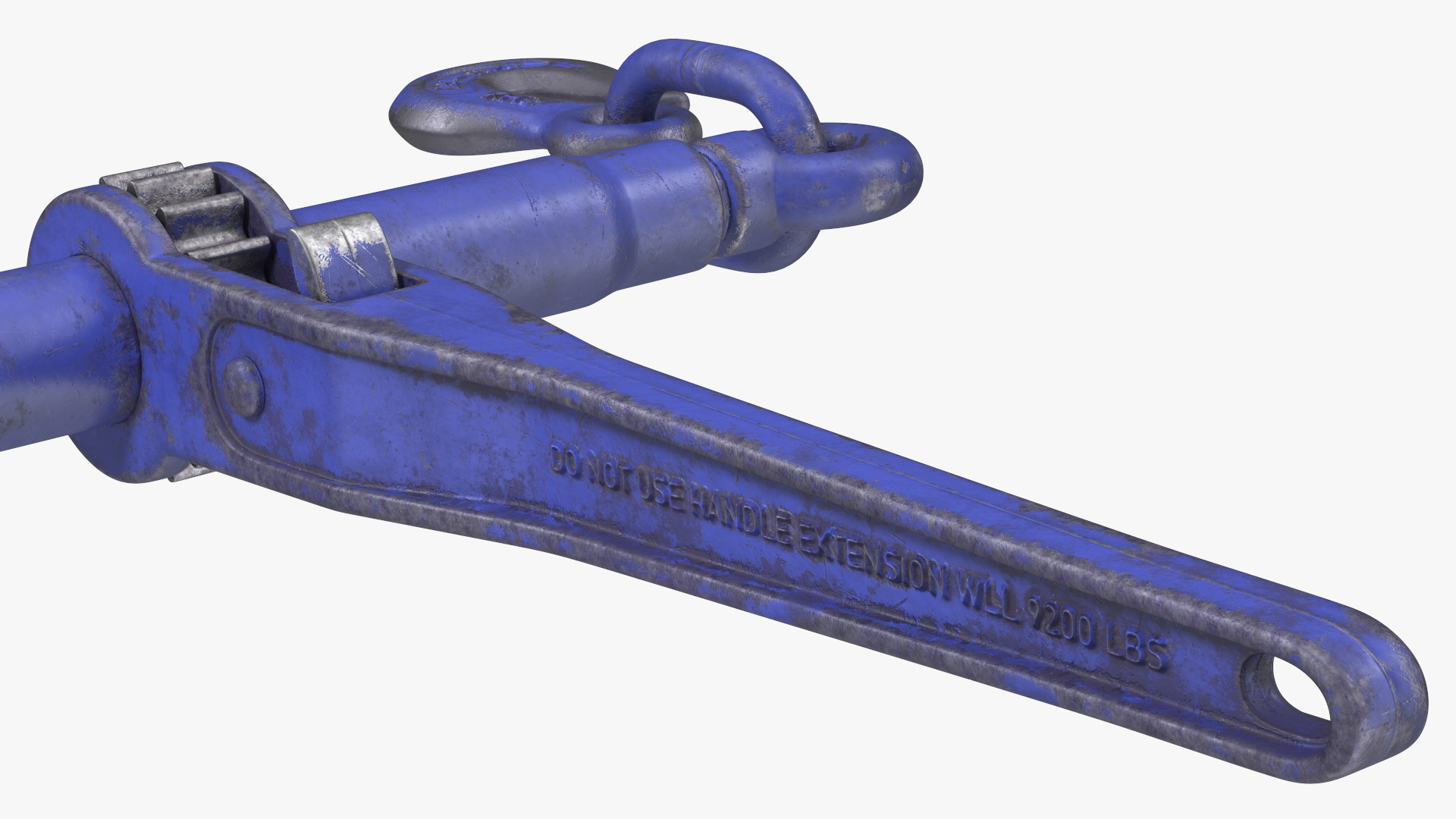 3D Worn Ratchet Coupling Device Blue model