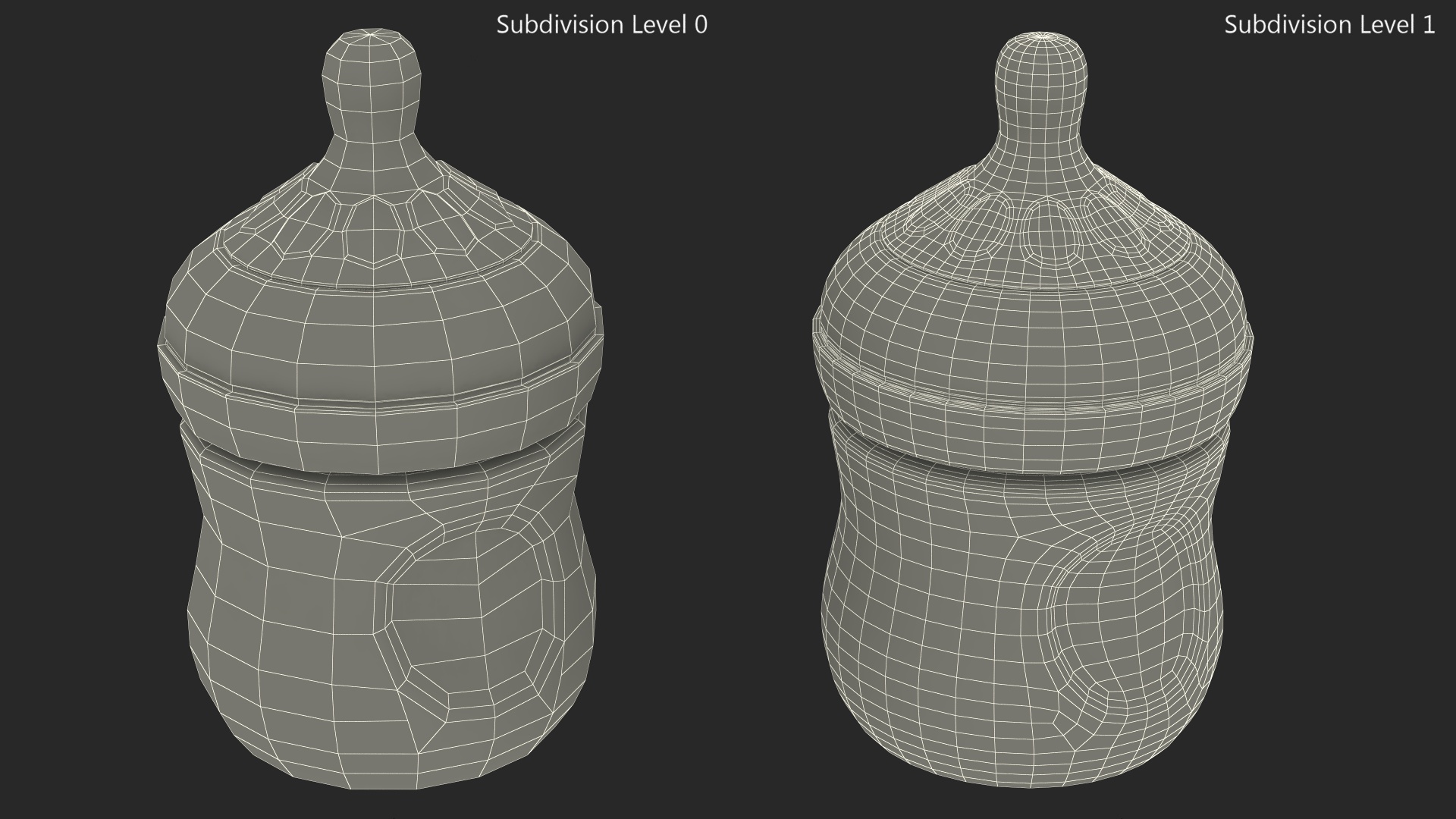 3D Baby Bottle with Nipple model