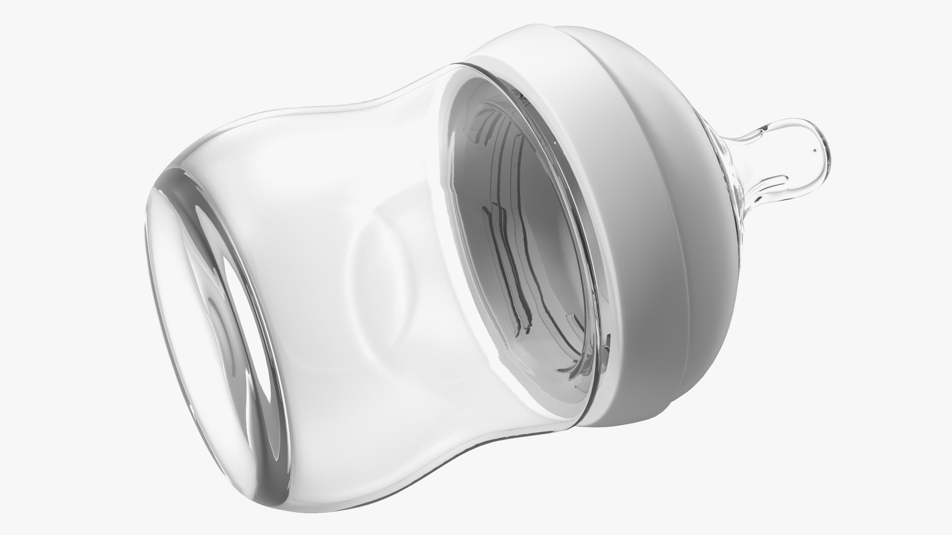 3D Baby Bottle with Nipple model