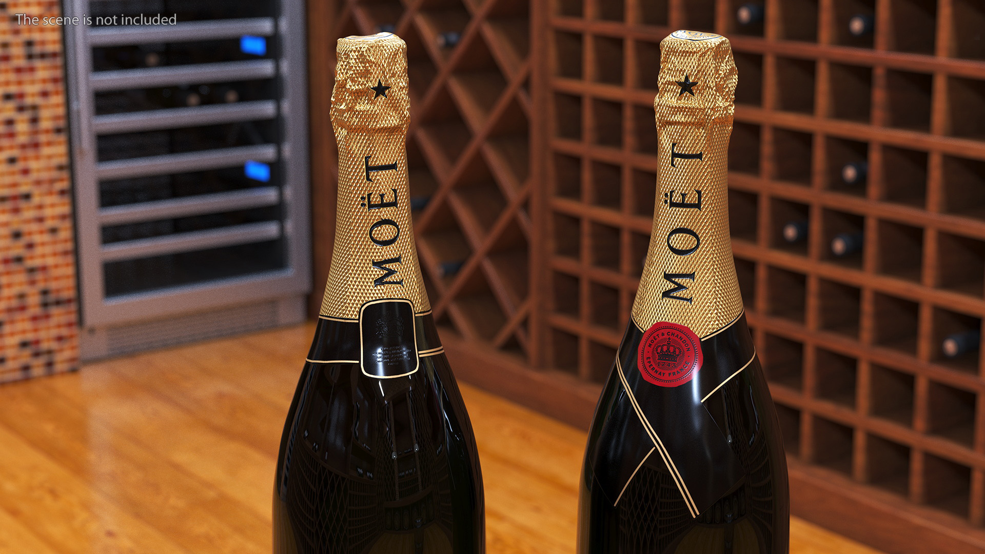 Set Champagne Moet and Chandon Brut Imperial 3D model