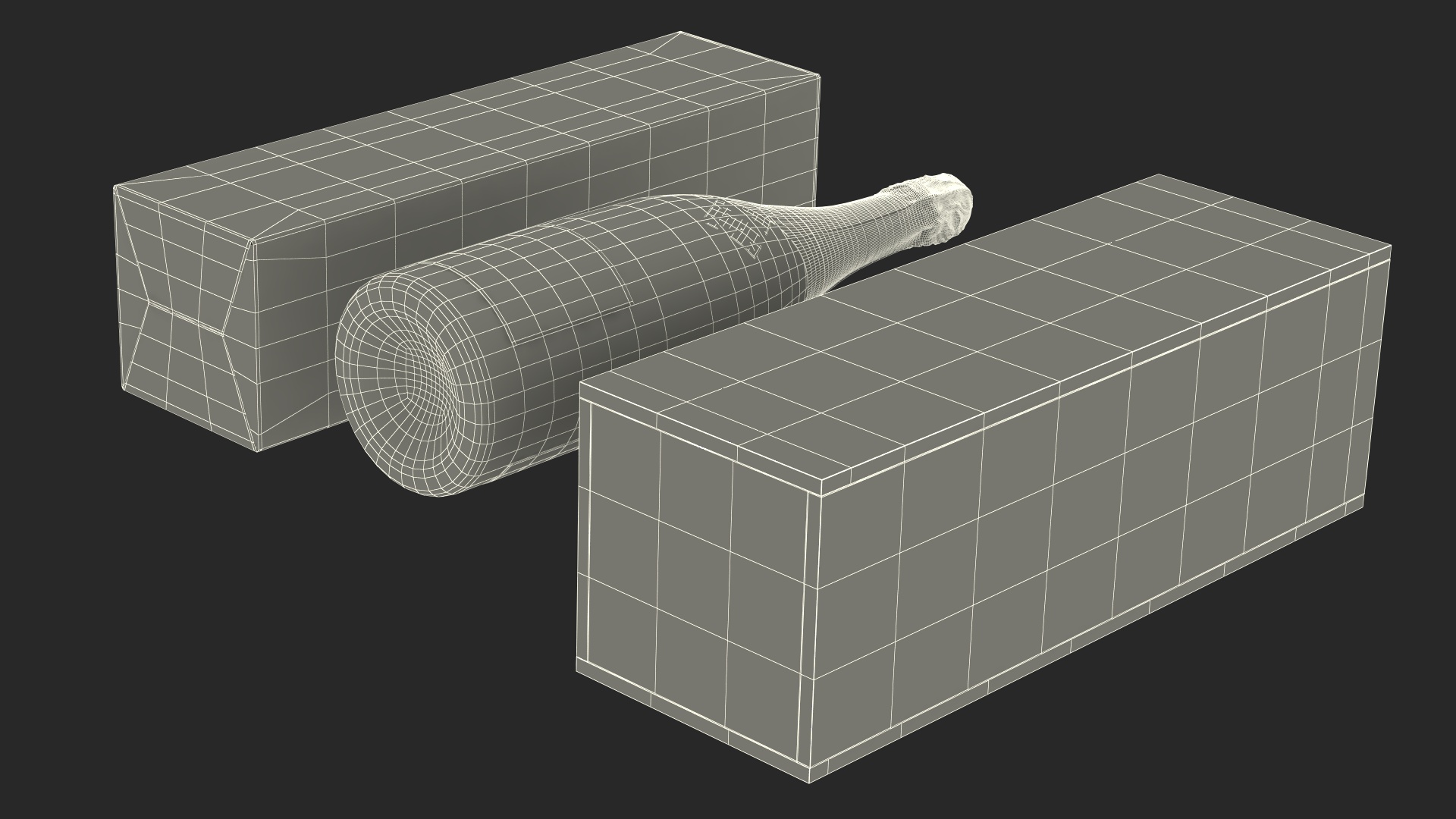 Set Champagne Moet and Chandon Brut Imperial 3D model