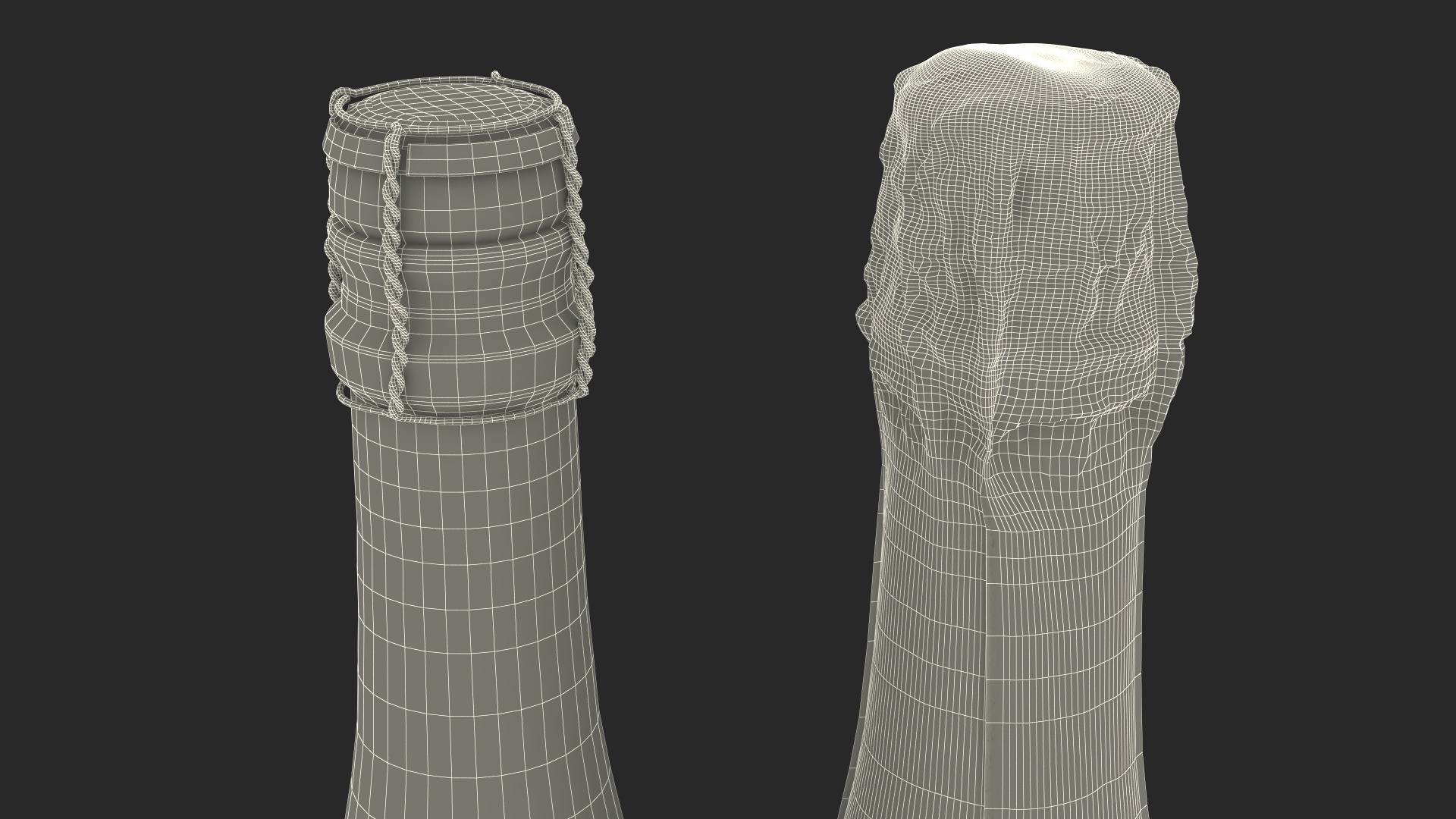 Set Champagne Moet and Chandon Brut Imperial 3D model