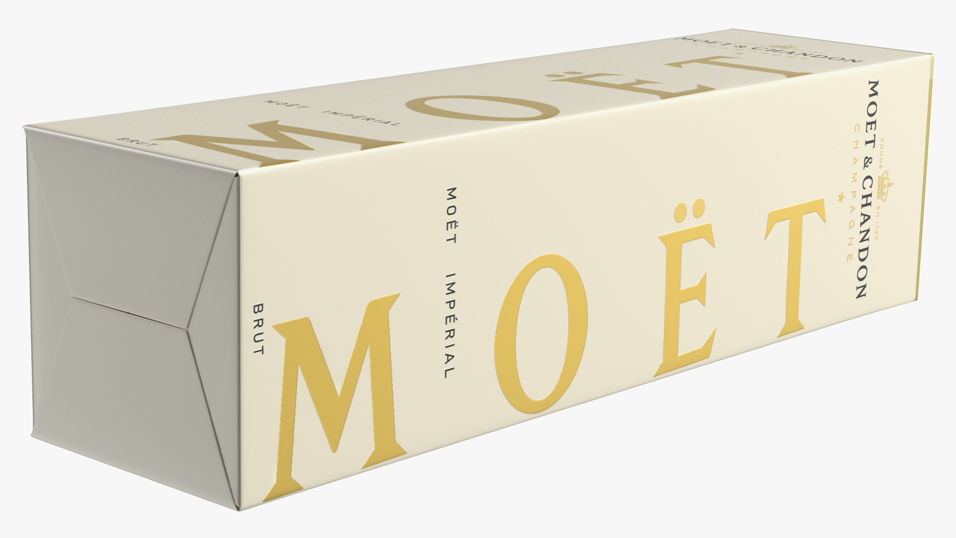 Set Champagne Moet and Chandon Brut Imperial 3D model