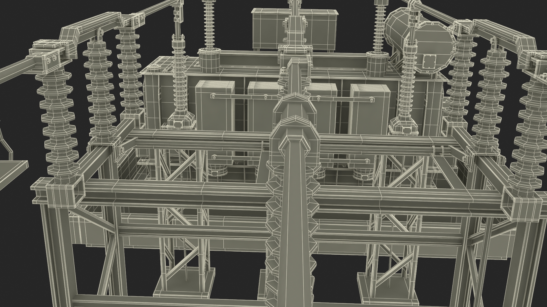 3D Electrical Grid Station model