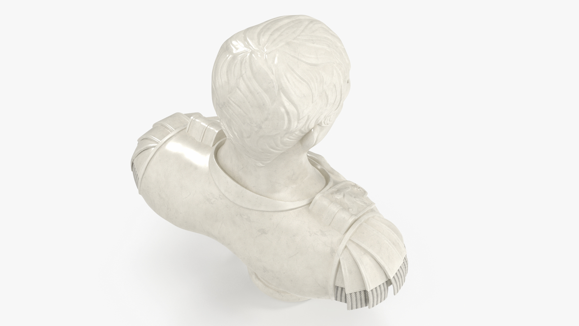 Roman Leader Bust Marble Sculpture 3D model