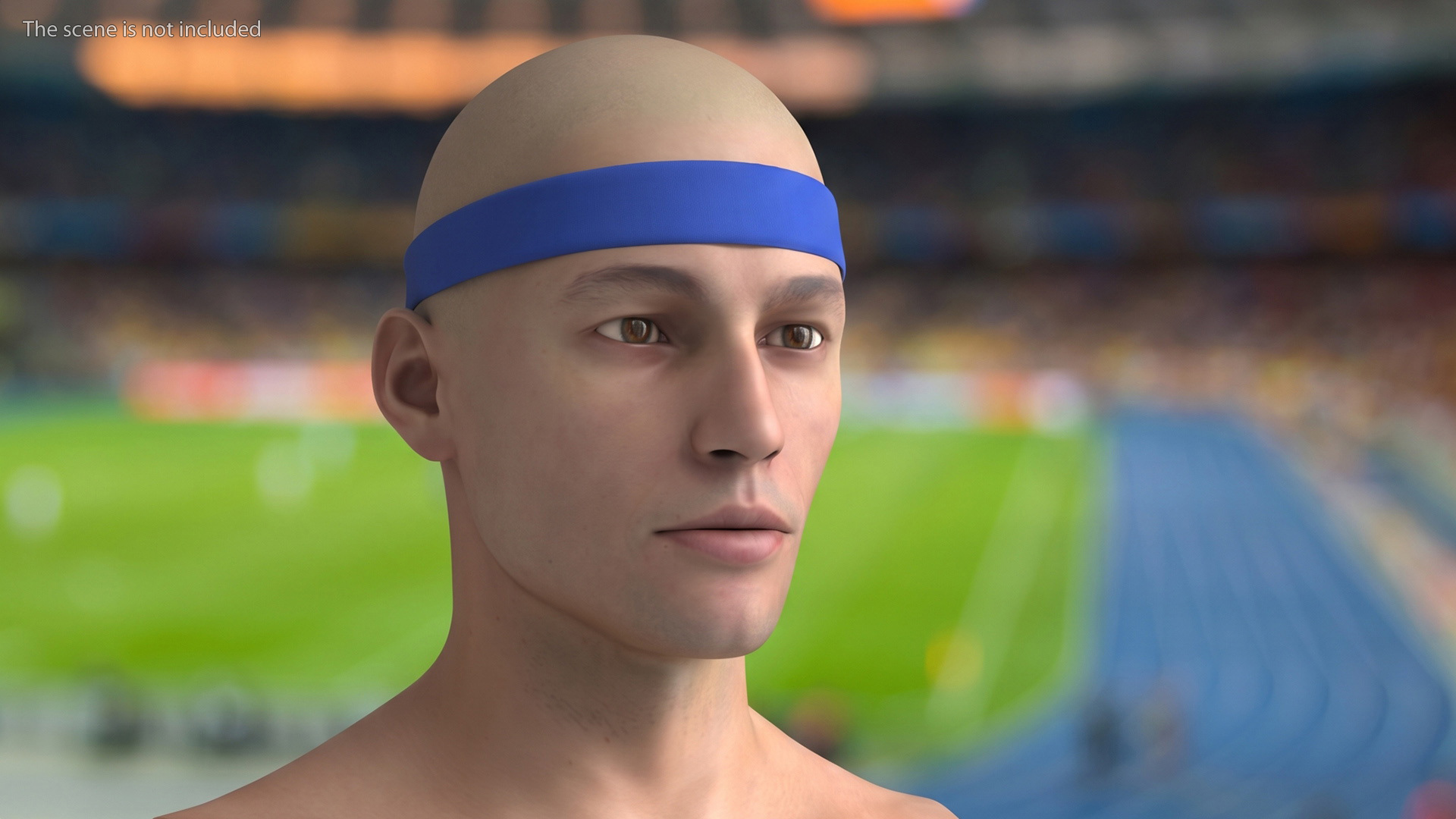 Training Sweat Band on Male Head - view 3