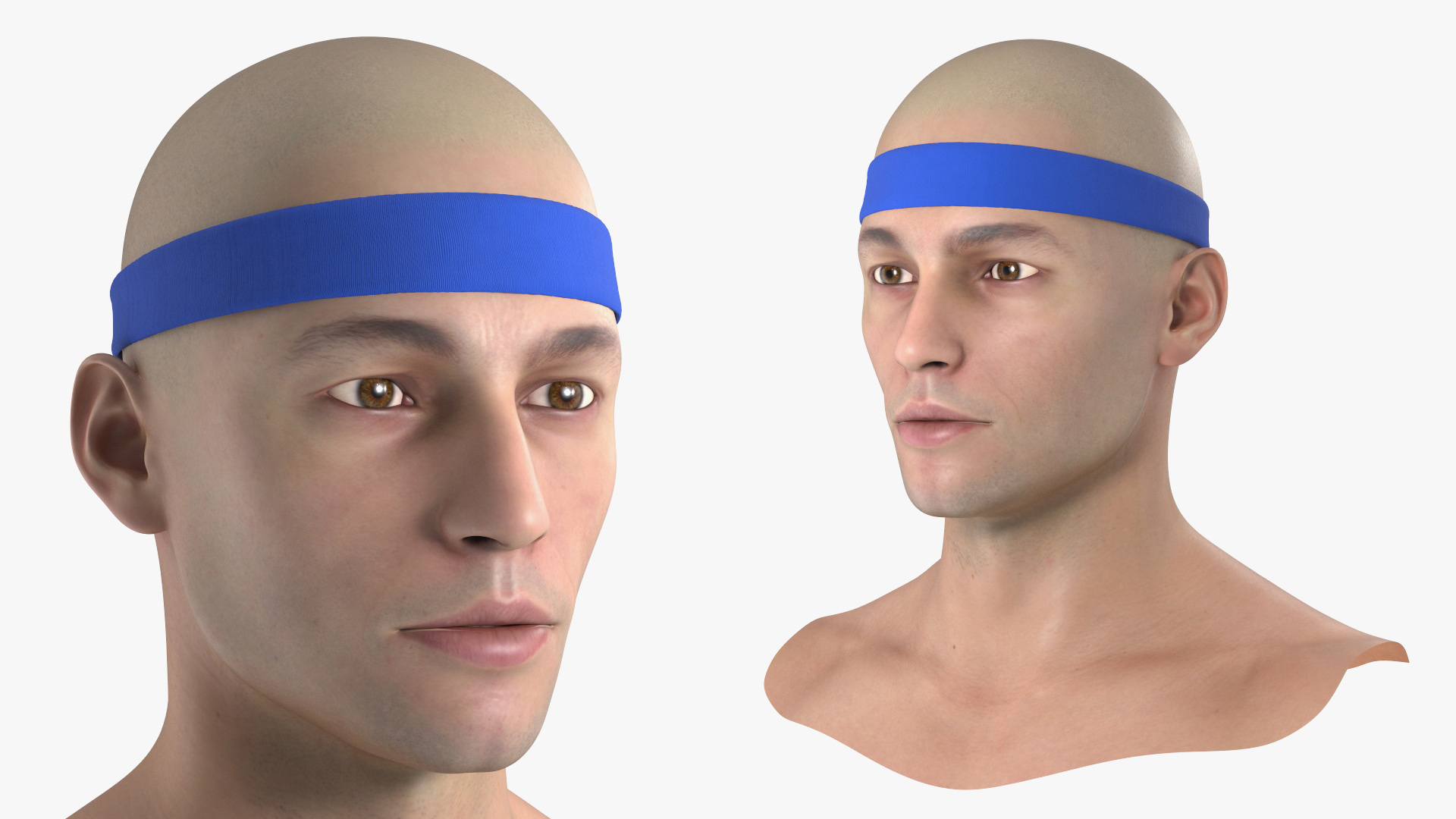 Training Sweat Band on Male Head - view 6