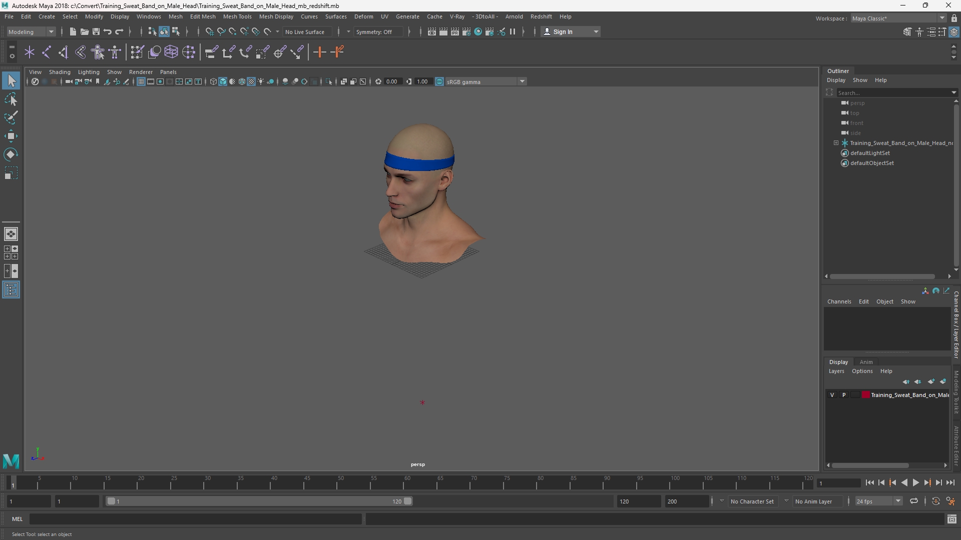 Training Sweat Band on Male Head - view 11