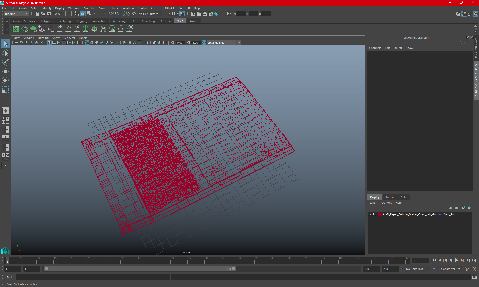 3D Foil Bubble Mailer Open model