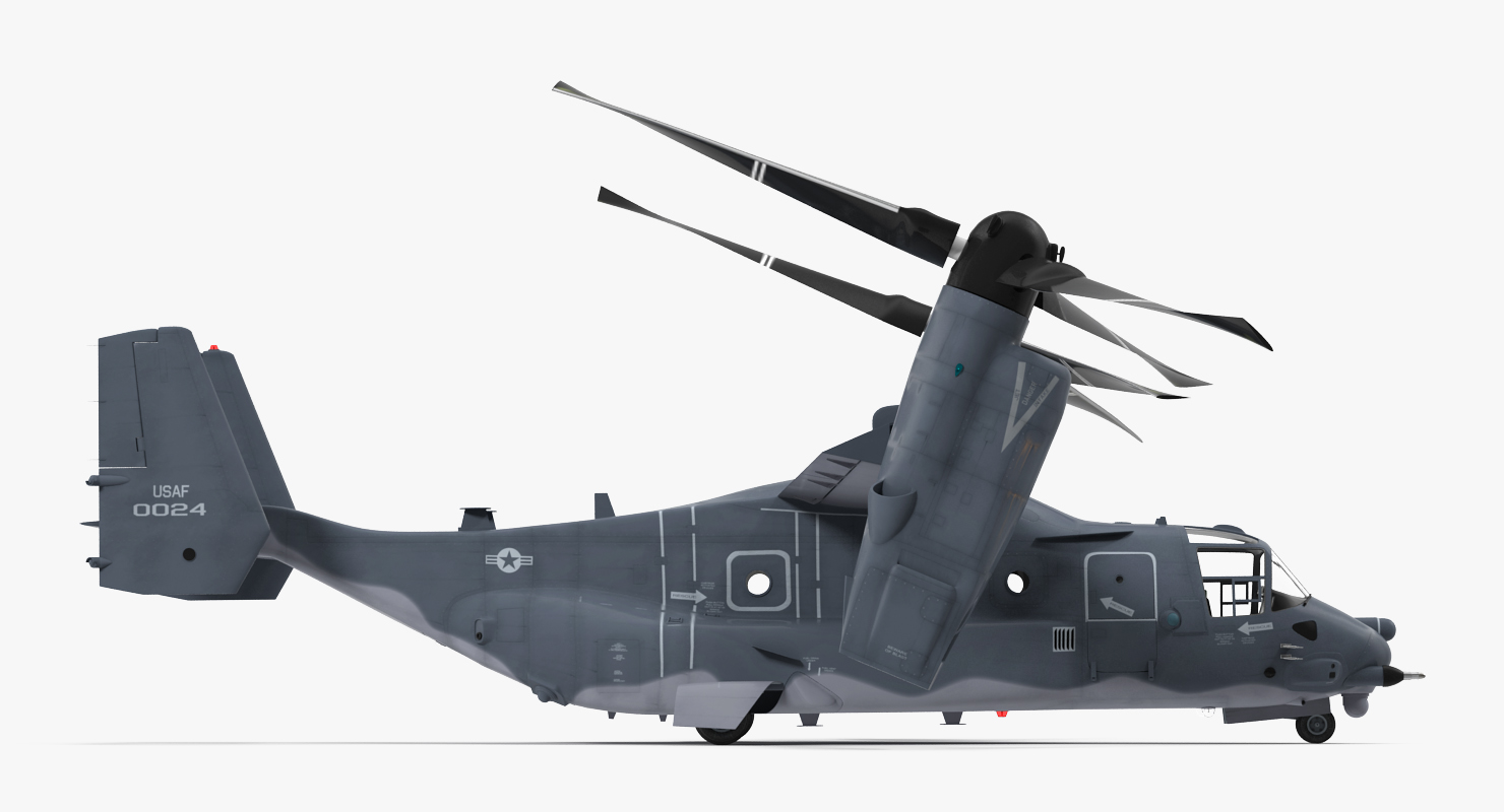 V 22 Osprey Transport Aircraft Rigged 3D