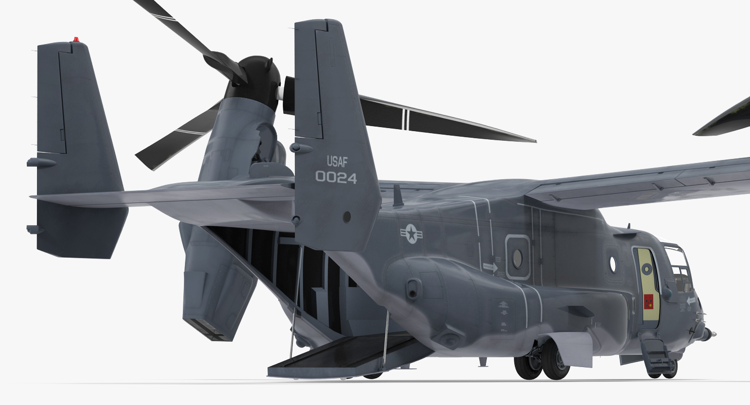 V 22 Osprey Transport Aircraft Rigged 3D