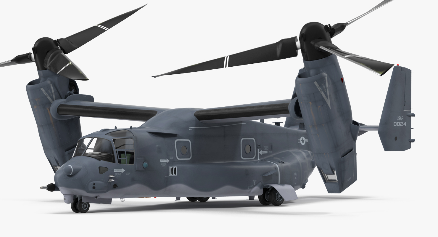 V 22 Osprey Transport Aircraft Rigged 3D