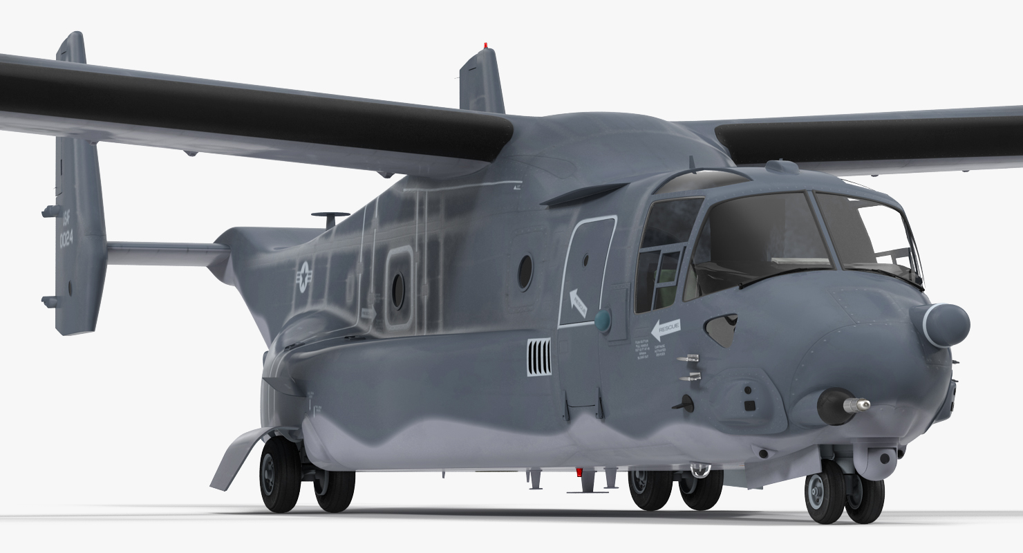 V 22 Osprey Transport Aircraft Rigged 3D
