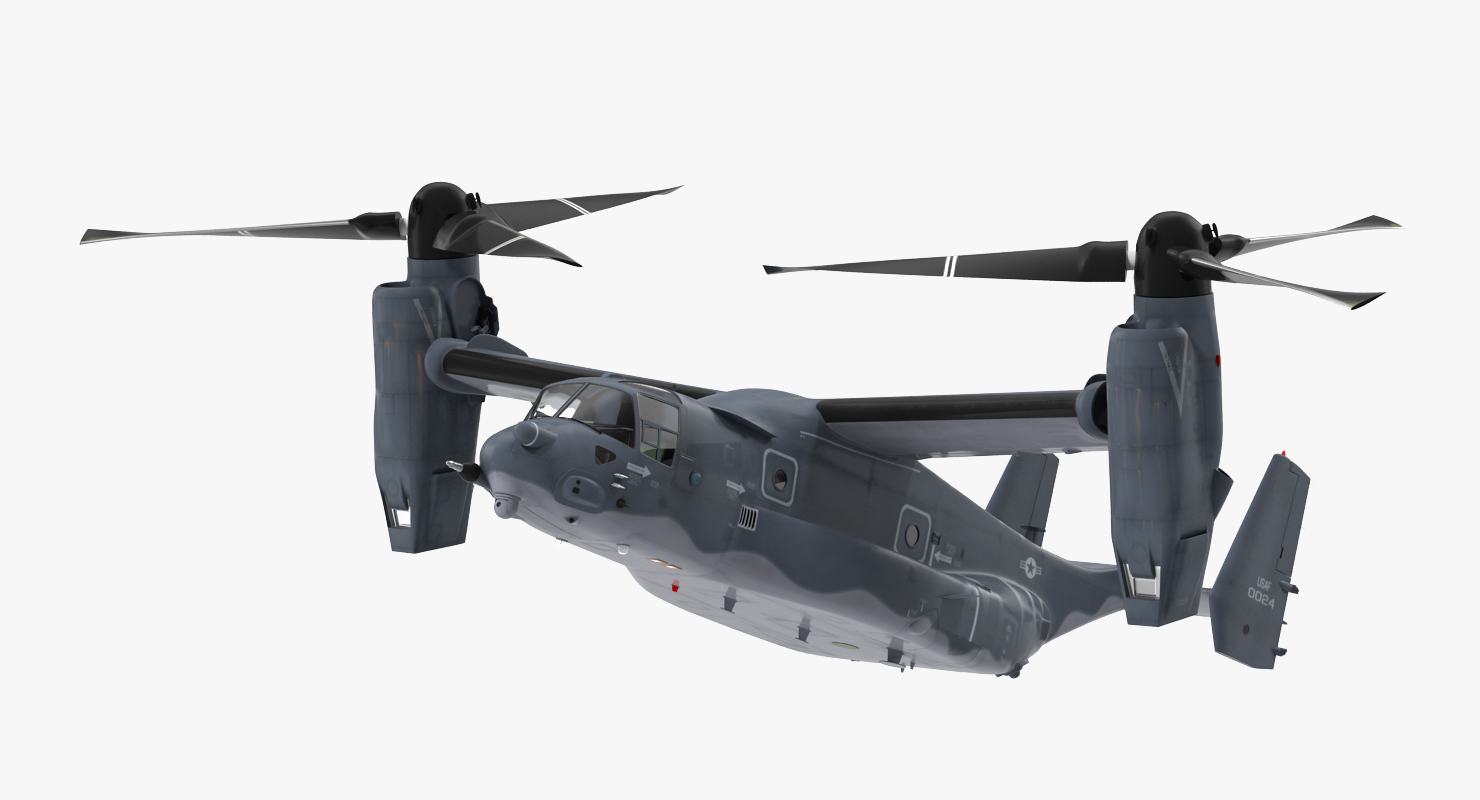 V 22 Osprey Transport Aircraft Rigged 3D