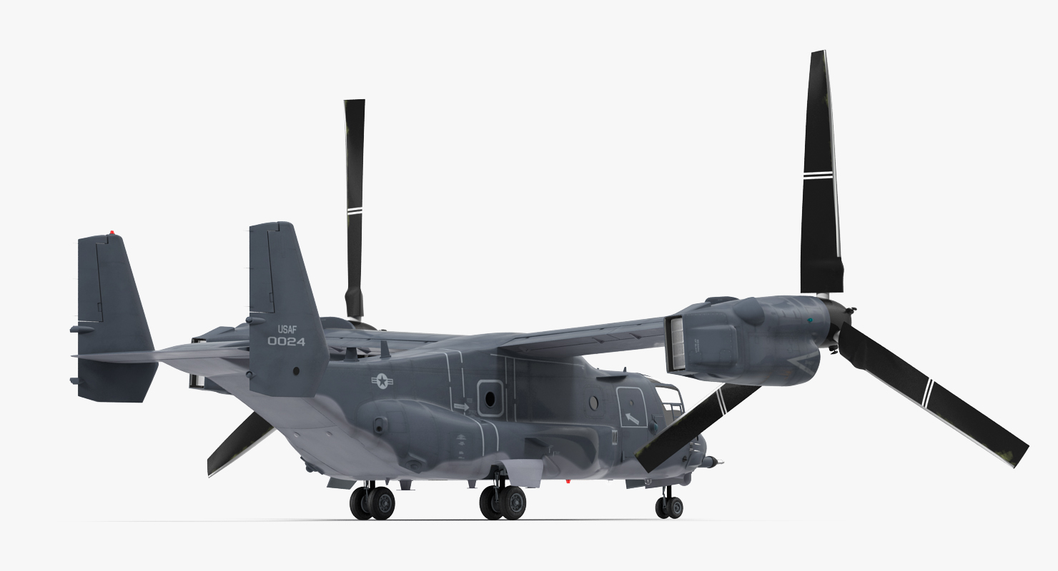 V 22 Osprey Transport Aircraft Rigged 3D