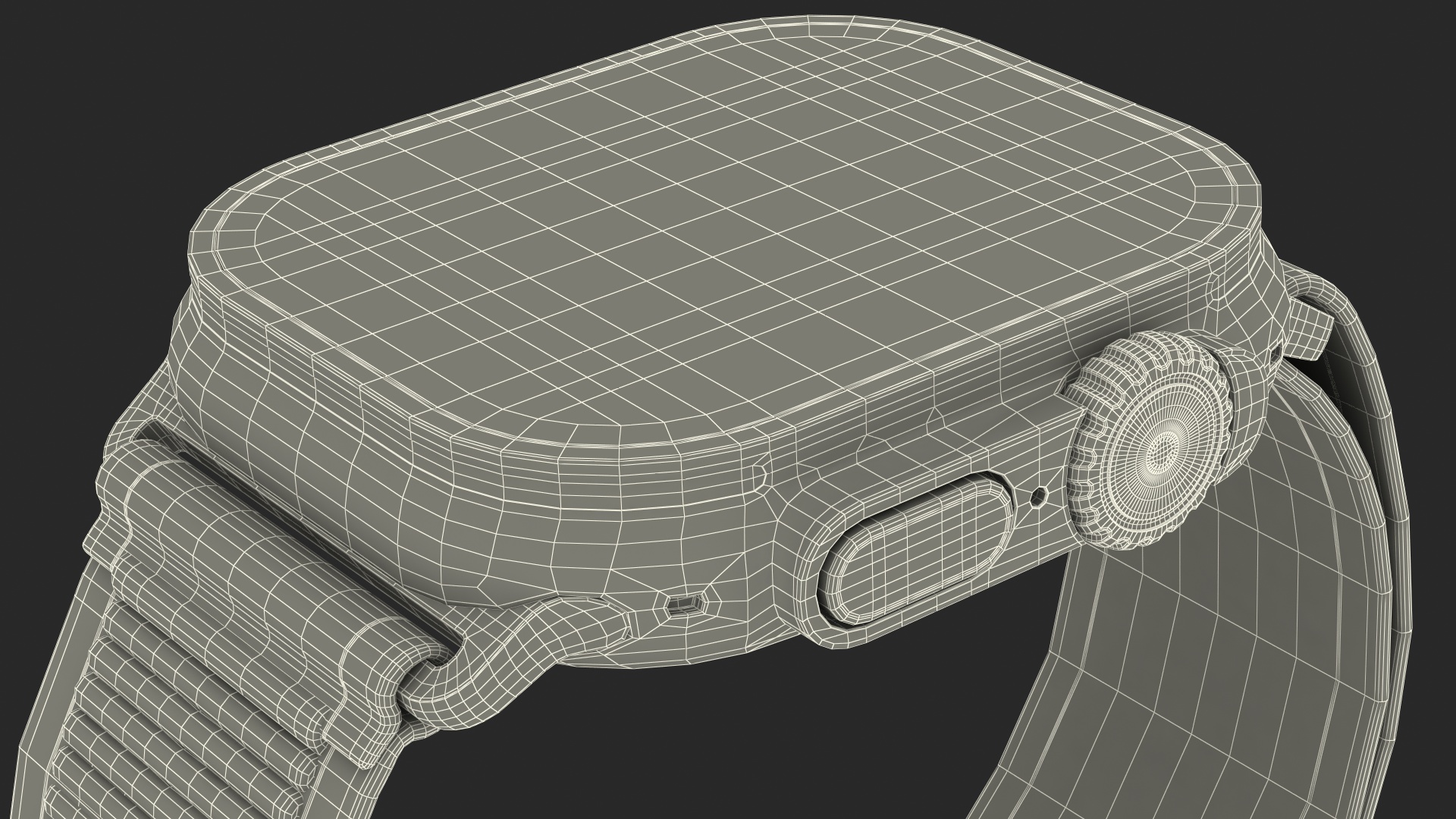 Apple Watch Ultra Trail Loop Black-Gray 3D model