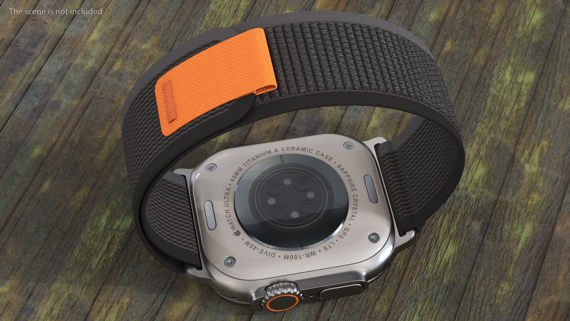 Apple Watch Ultra Trail Loop Black-Gray 3D model