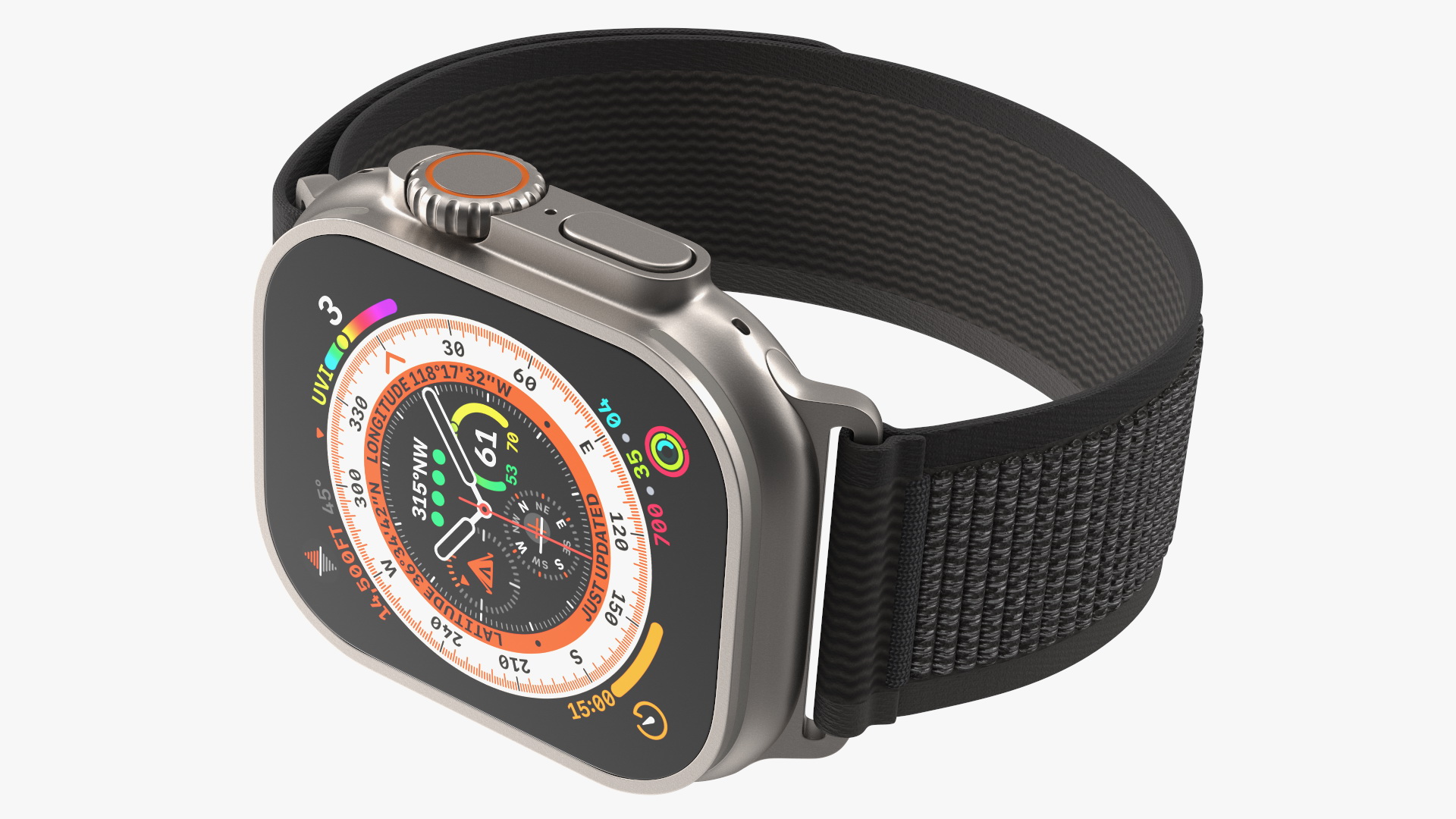 Apple Watch Ultra Trail Loop Black-Gray 3D model