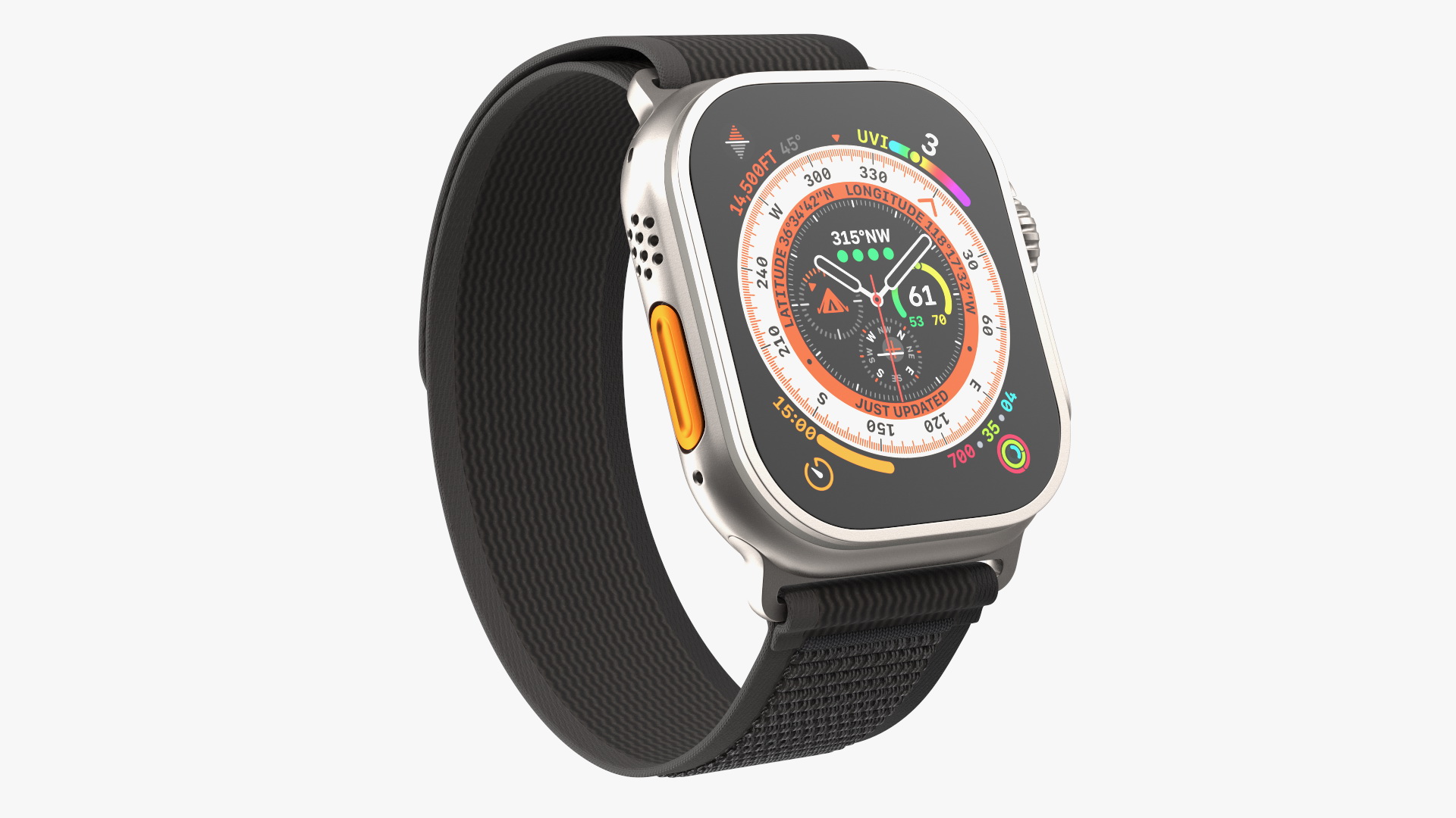 Apple Watch Ultra Trail Loop Black-Gray 3D model