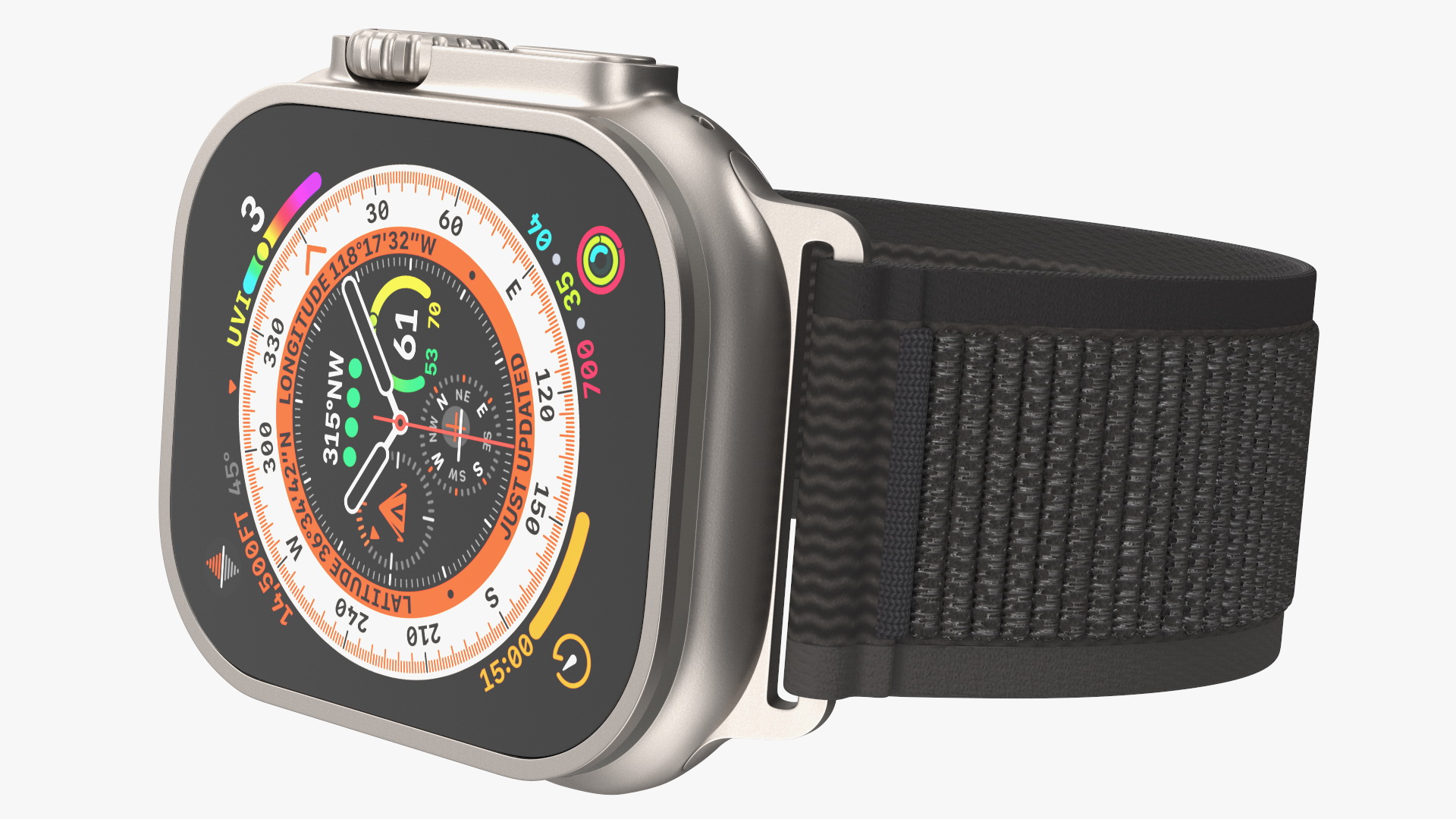 Apple Watch Ultra Trail Loop Black-Gray 3D model