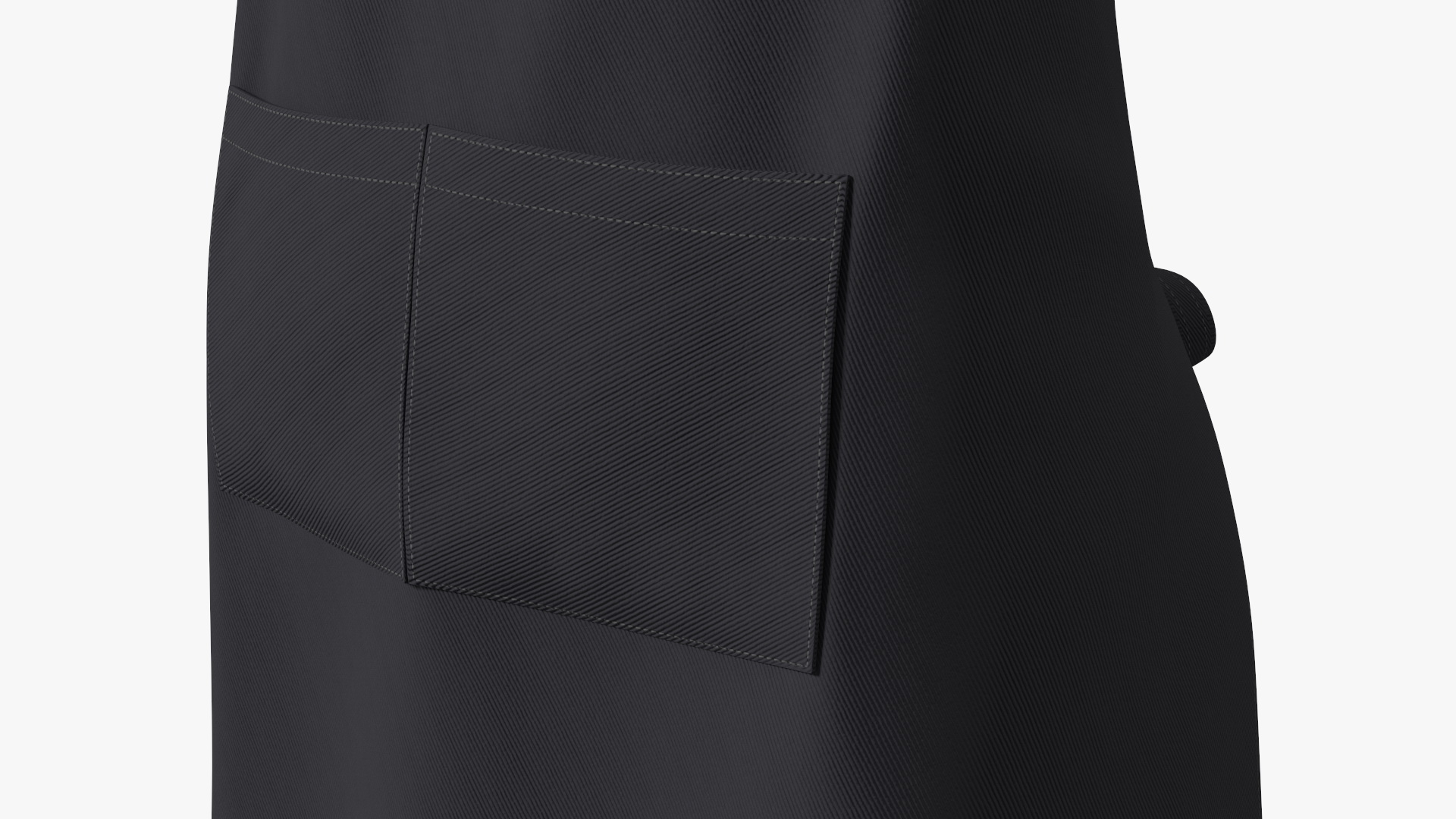 3D Men Cooking Apron Black model