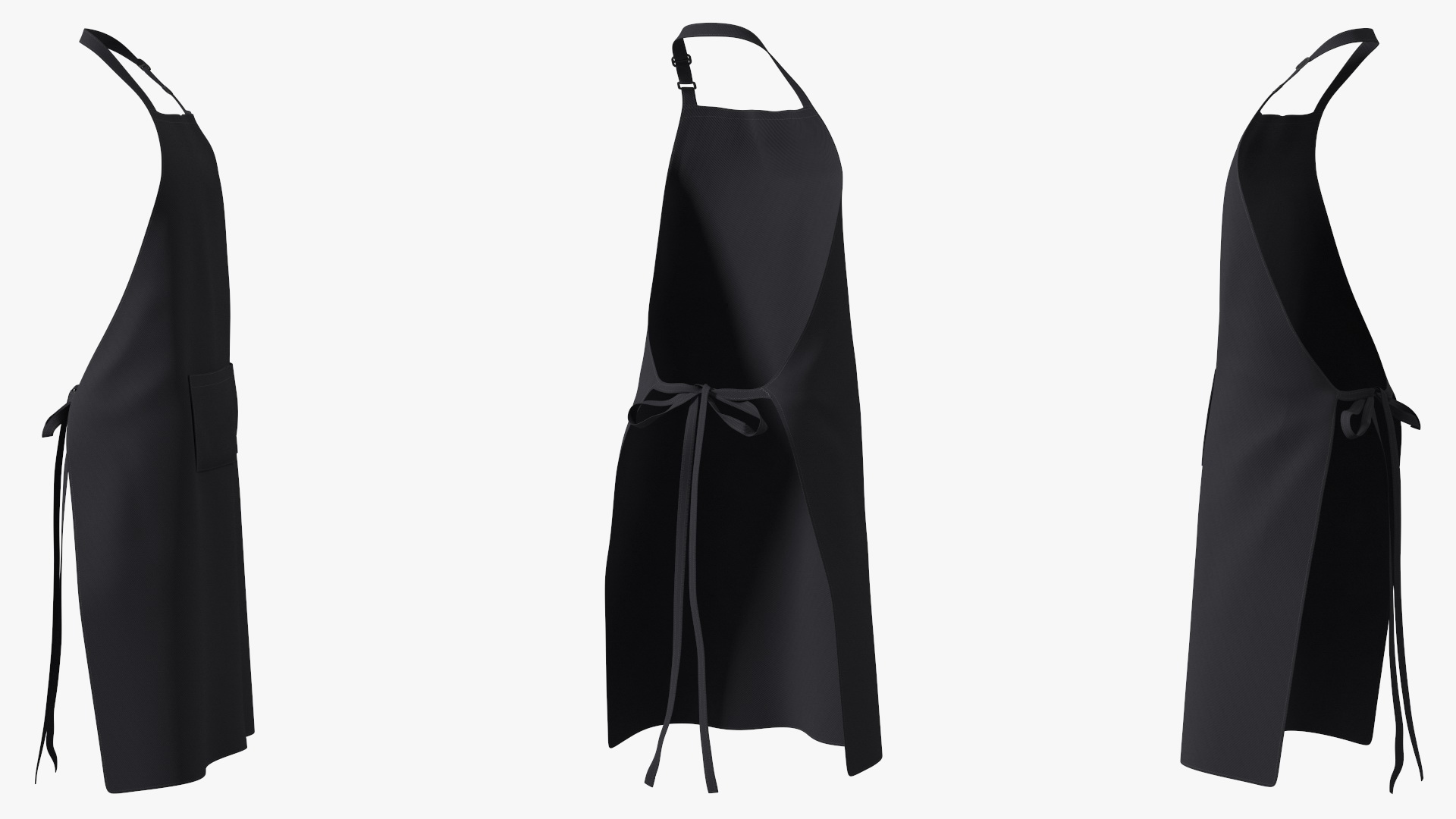 3D Men Cooking Apron Black model