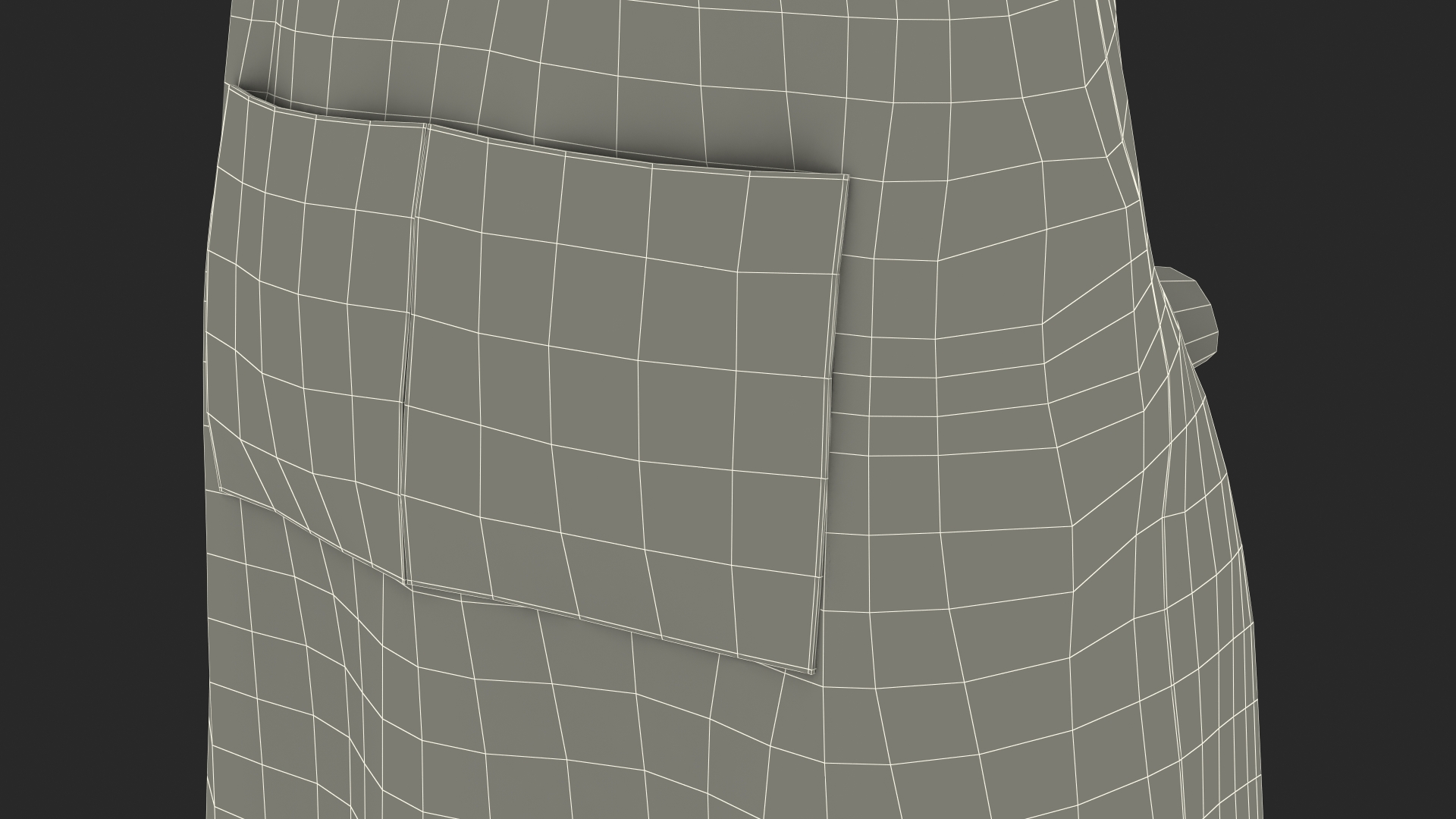 3D Men Cooking Apron Black model