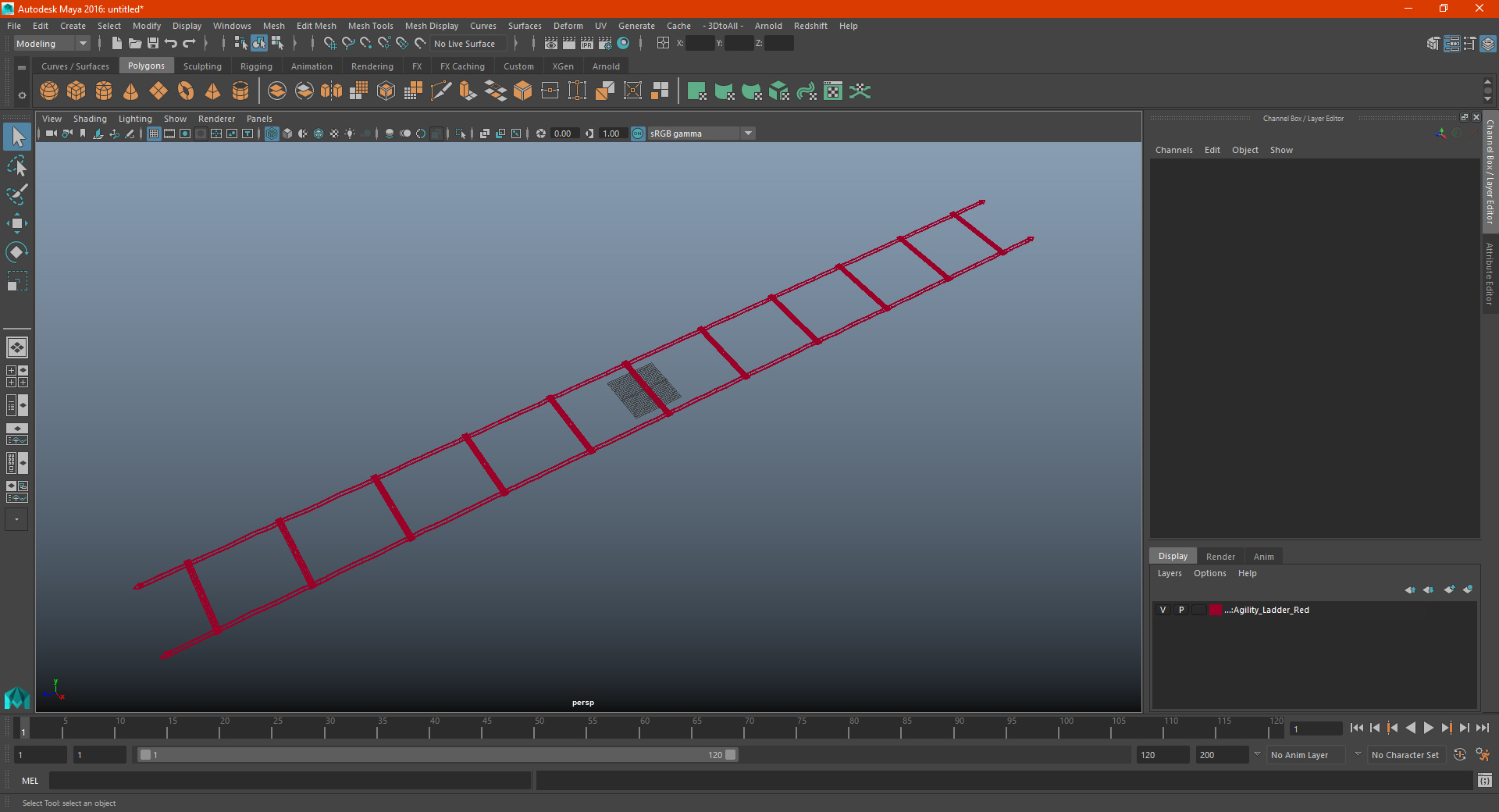 3D Agility Ladder Red model