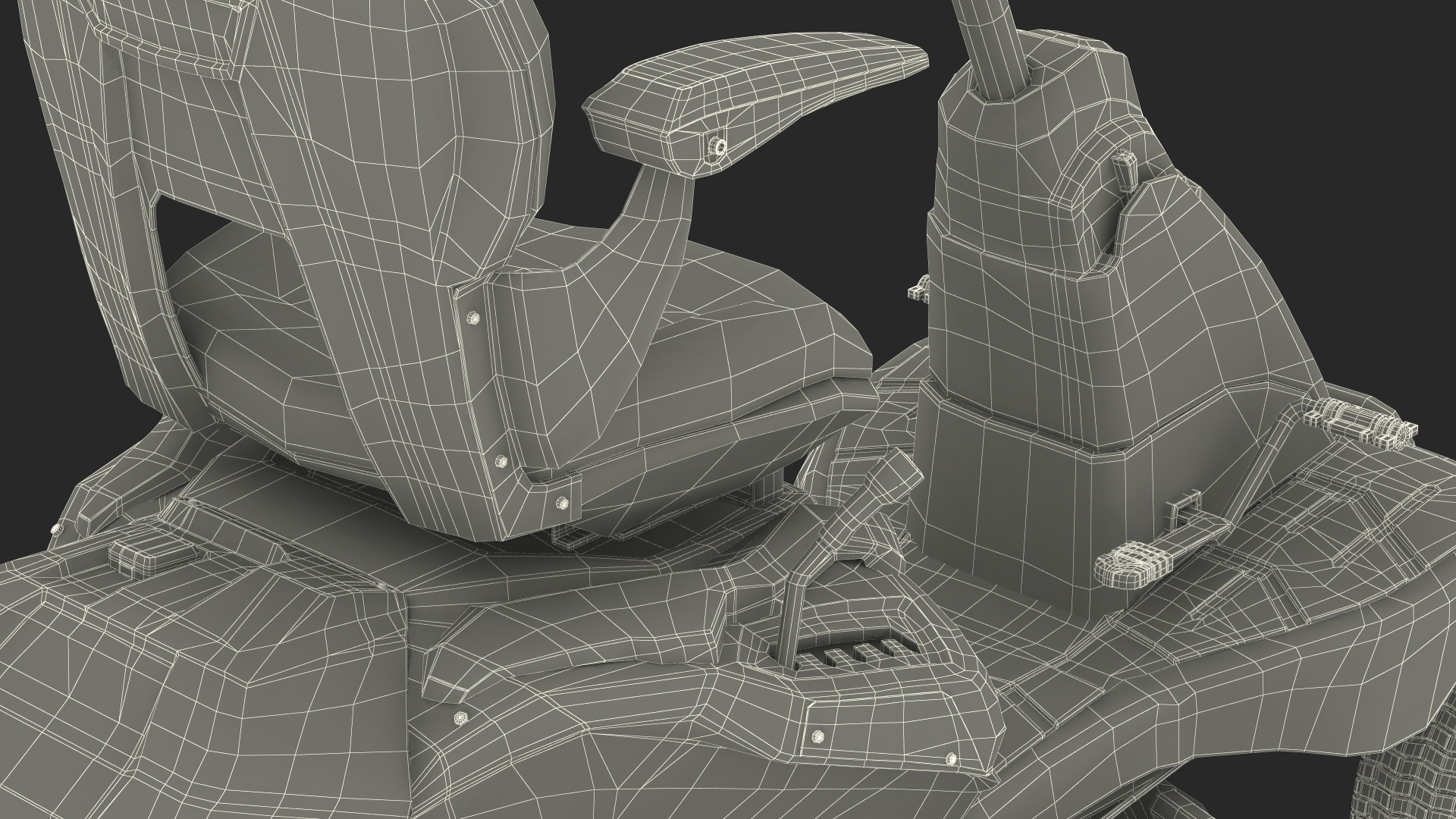 3D Electric Mobility Lawn-Mower Orange Rigged for Cinema 4D