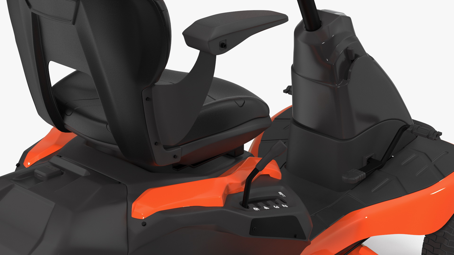 3D Electric Mobility Lawn-Mower Orange Rigged for Cinema 4D