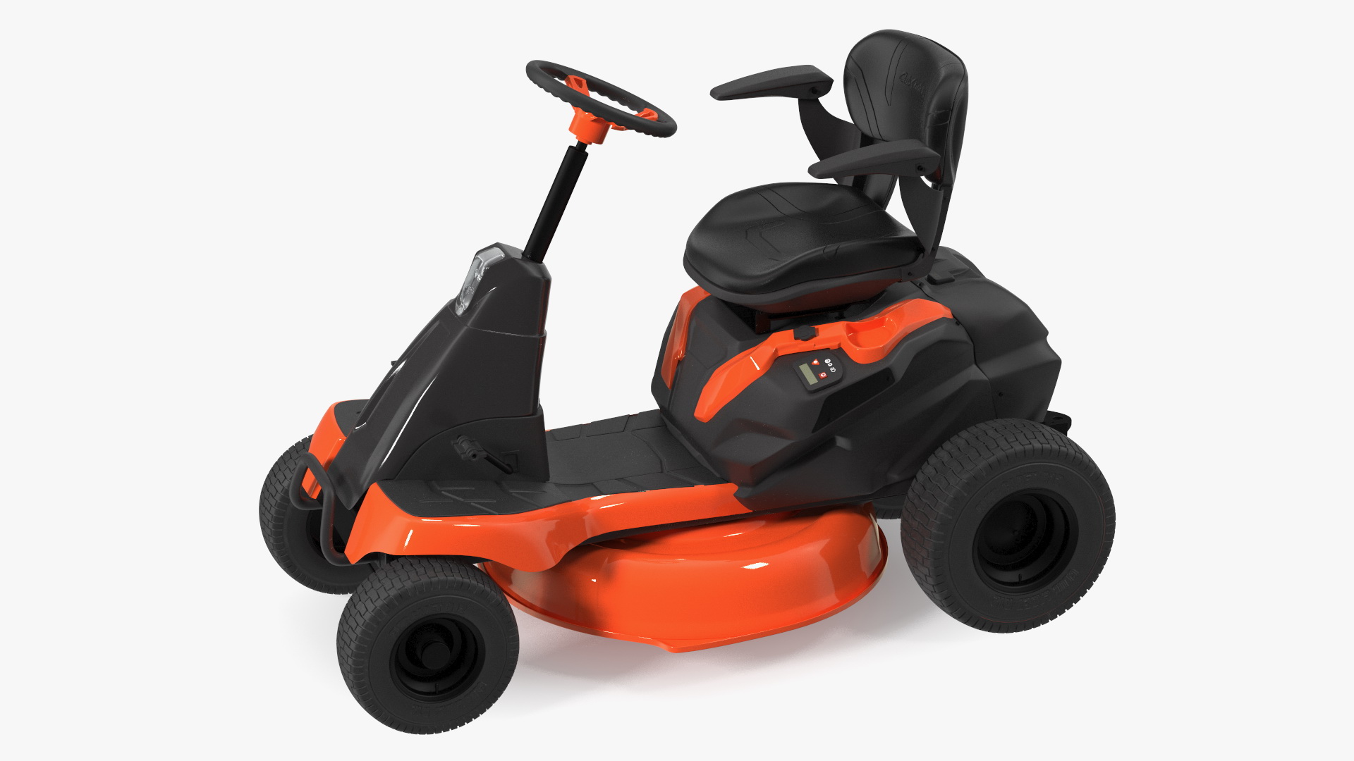 3D Electric Mobility Lawn-Mower Orange Rigged for Cinema 4D