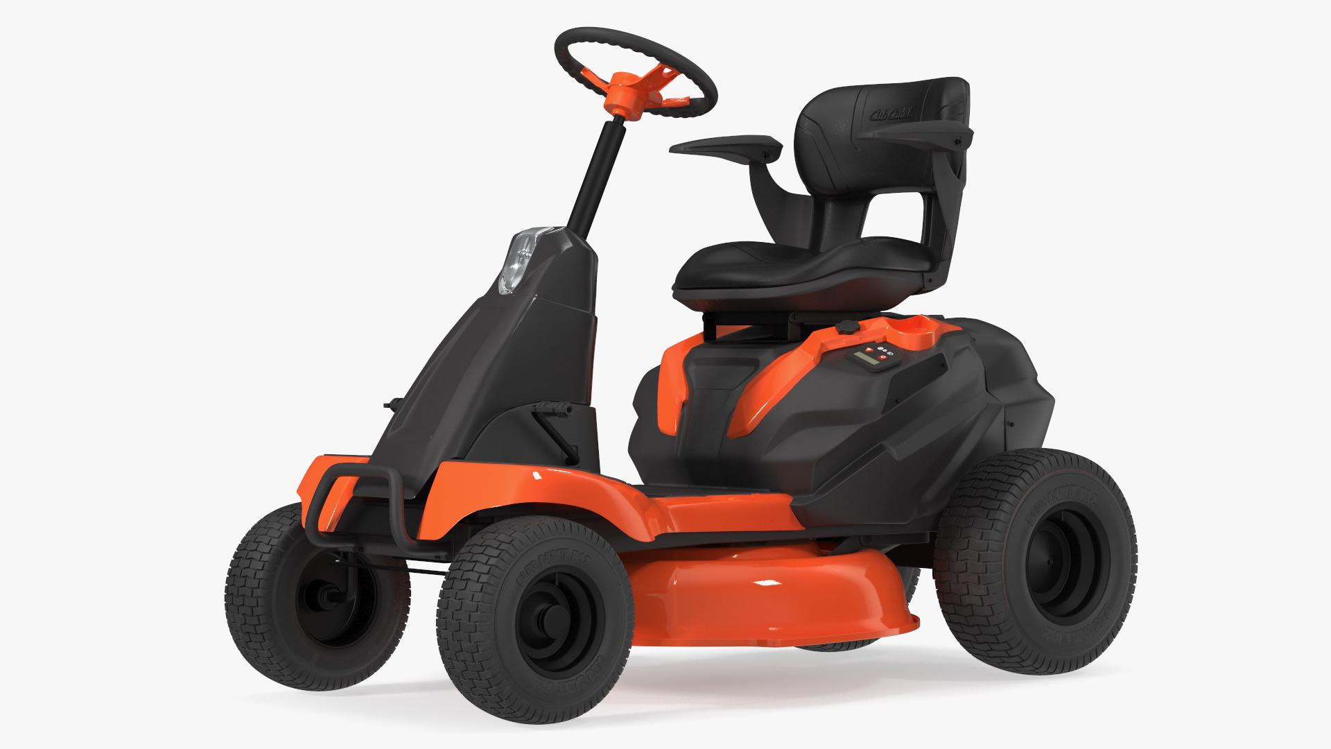 3D Electric Mobility Lawn-Mower Orange Rigged for Cinema 4D